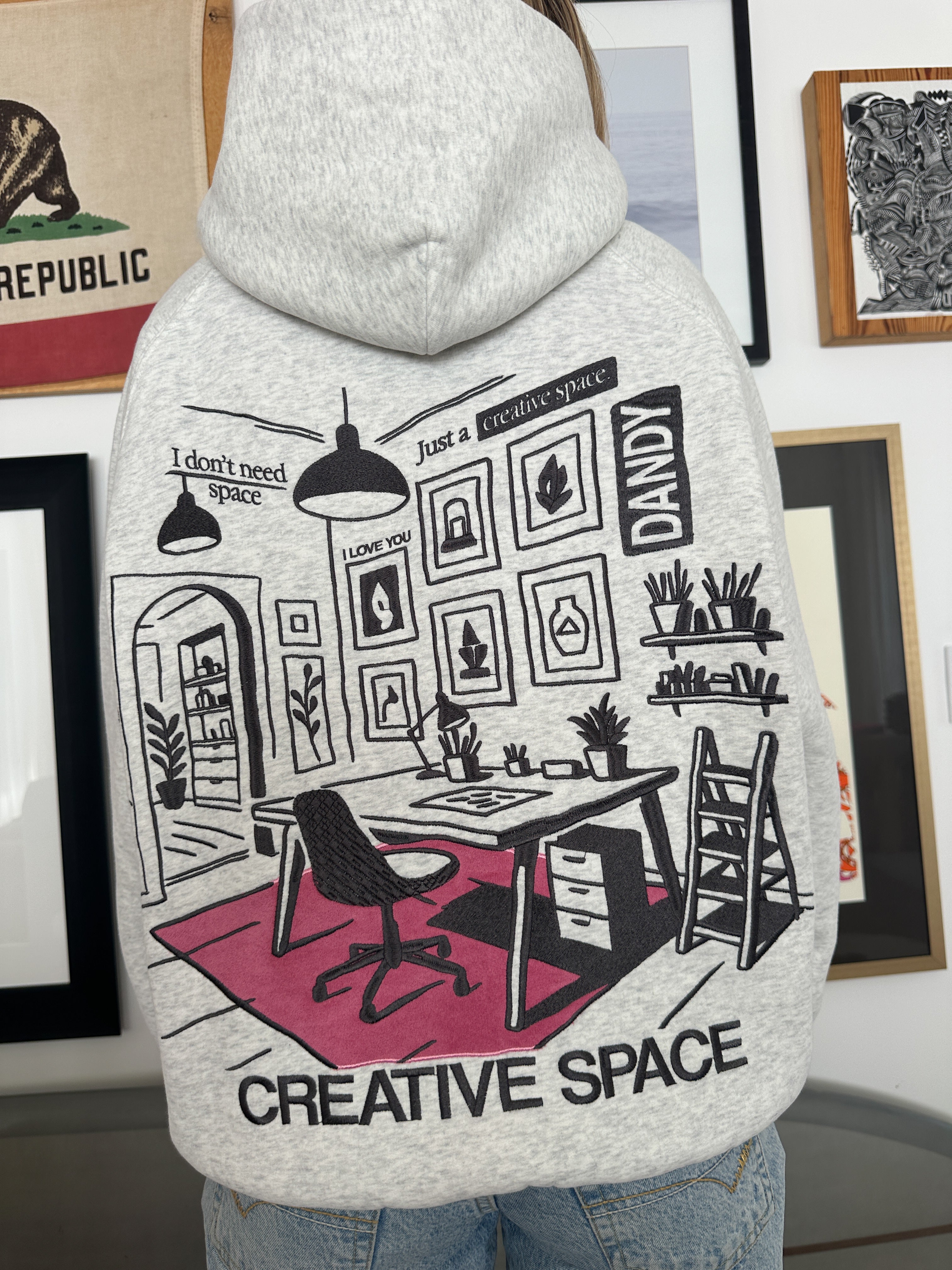 "Creative Space" Limited Hoodie in Heather Gray