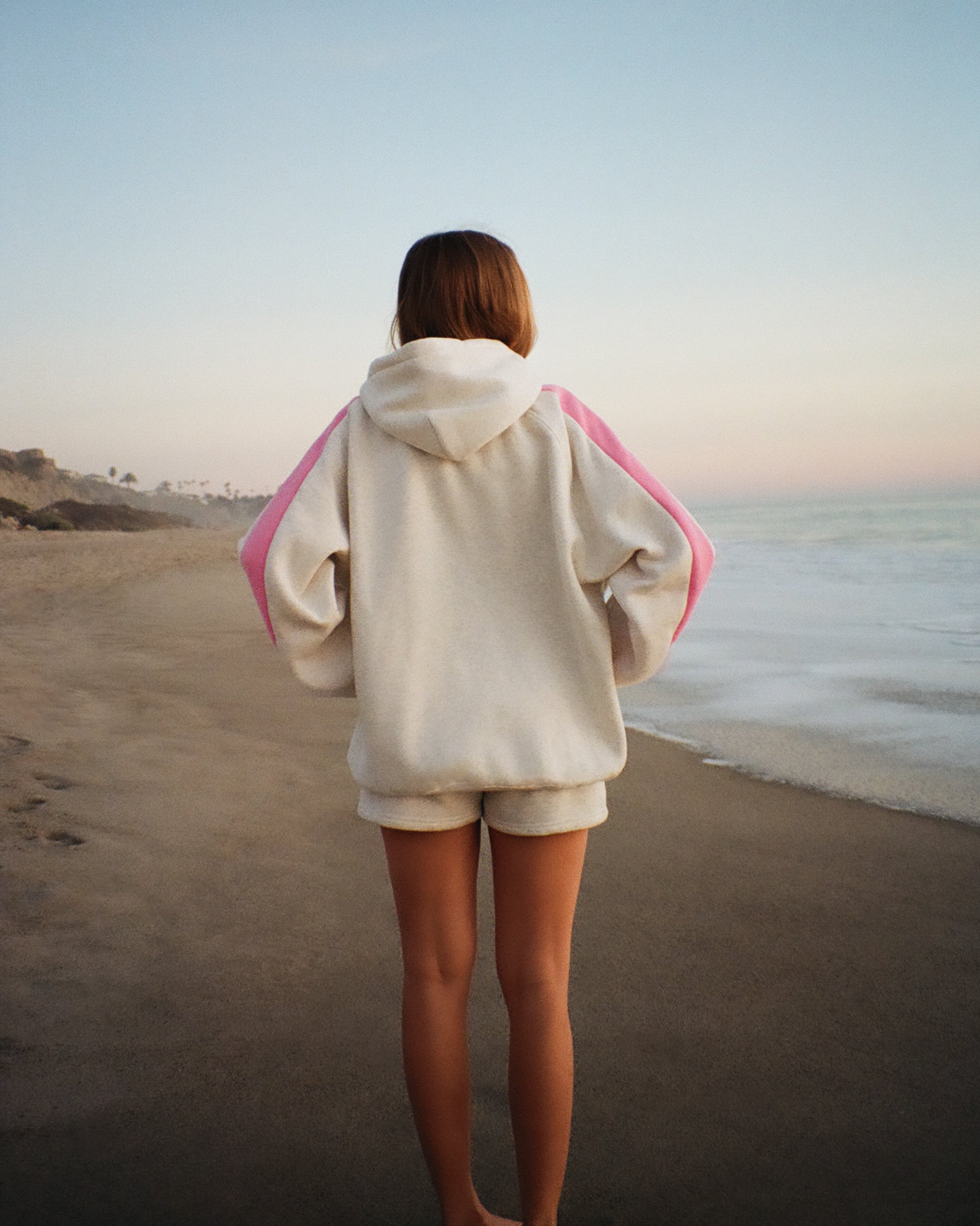 Pink Stripe Oversized Lux Hoodie