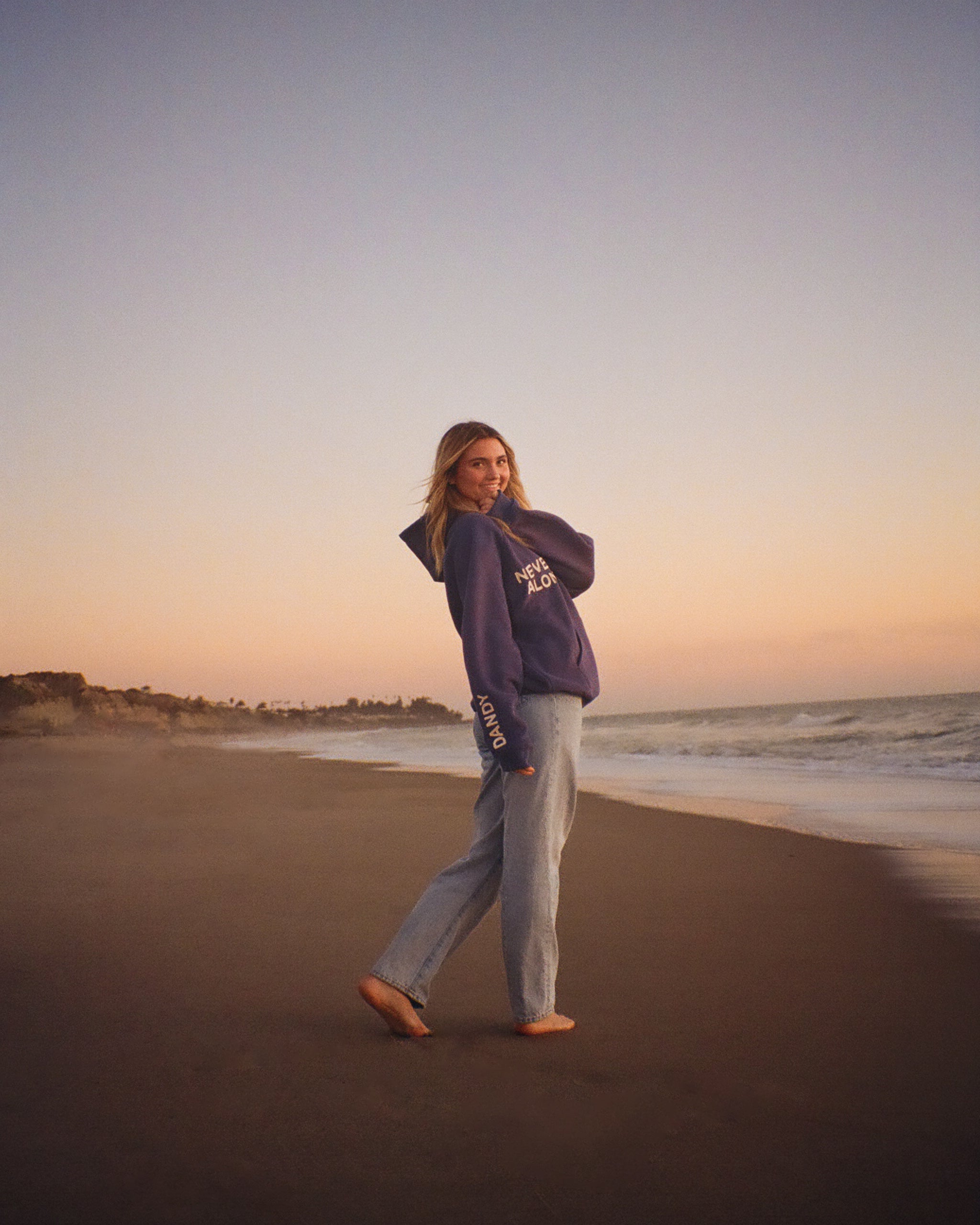 "All my Friends" Oversized Lux Hoodie in Blue