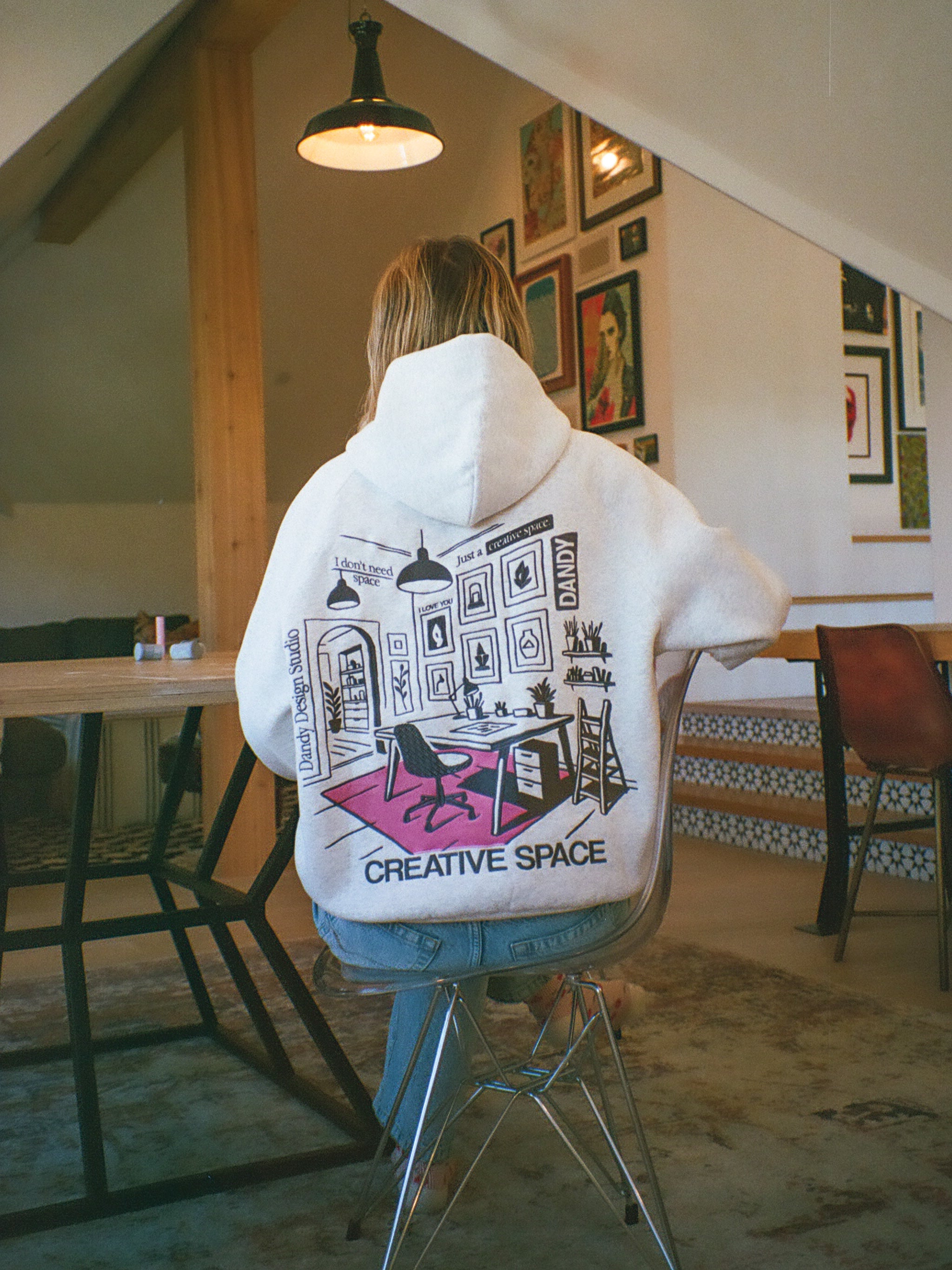 "Creative Space" Limited Hoodie in Heather Gray