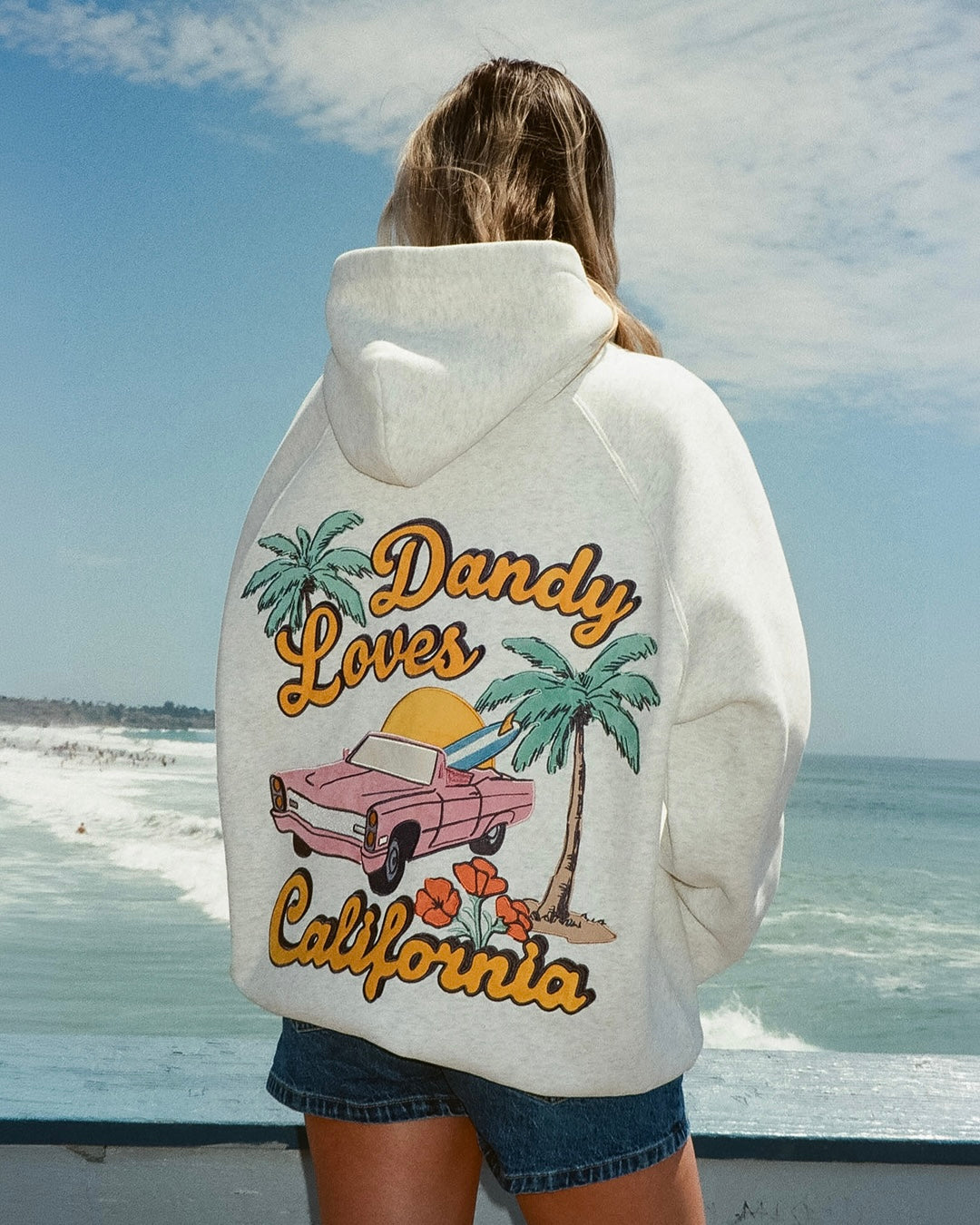 "California" Oversized Lux Hoodie in Heather Grey