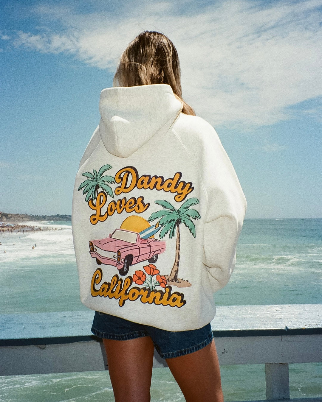 "California" Oversized Lux Hoodie in Heather Grey