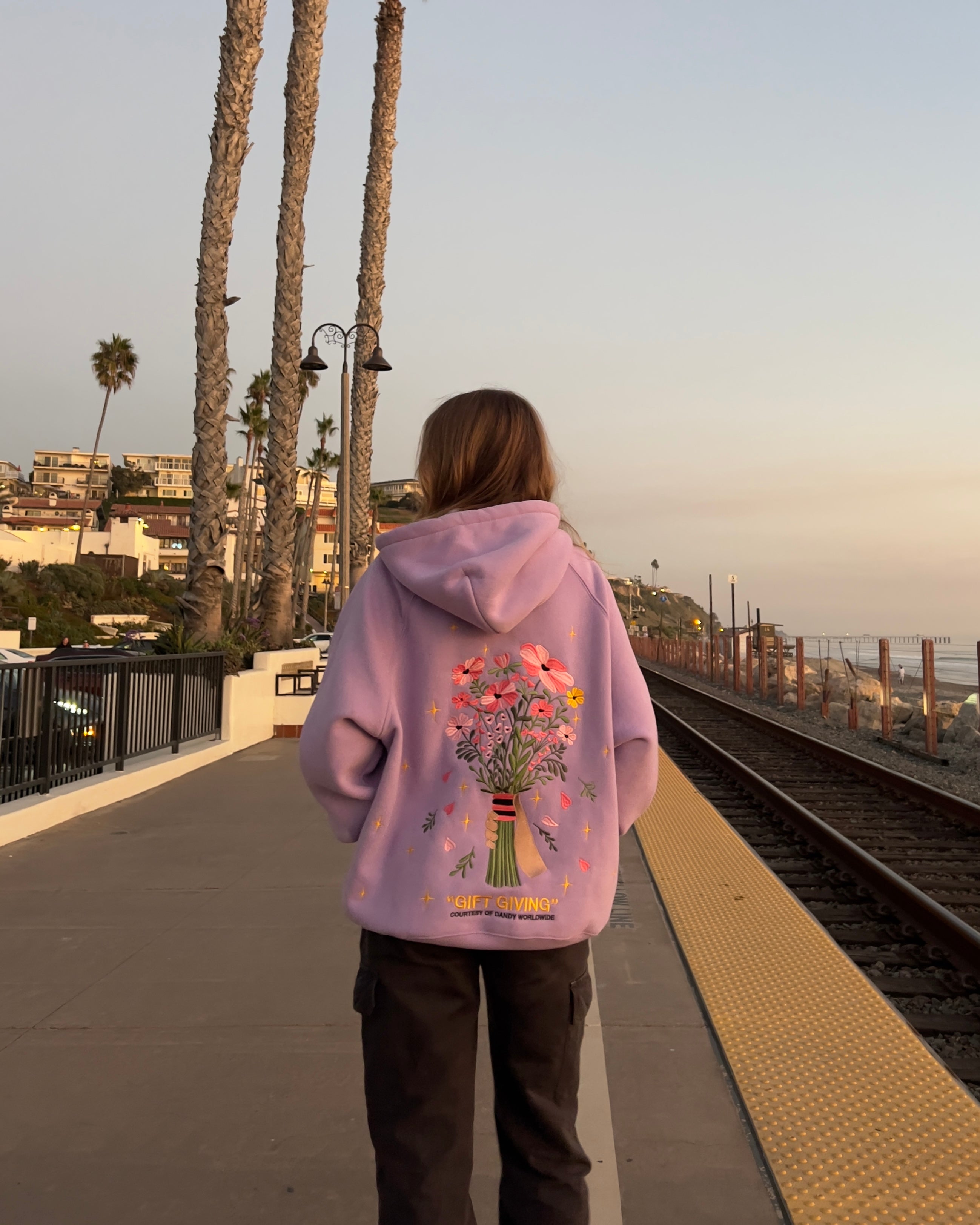 "Gift Giving" Oversized Lux Hoodie in Lavender