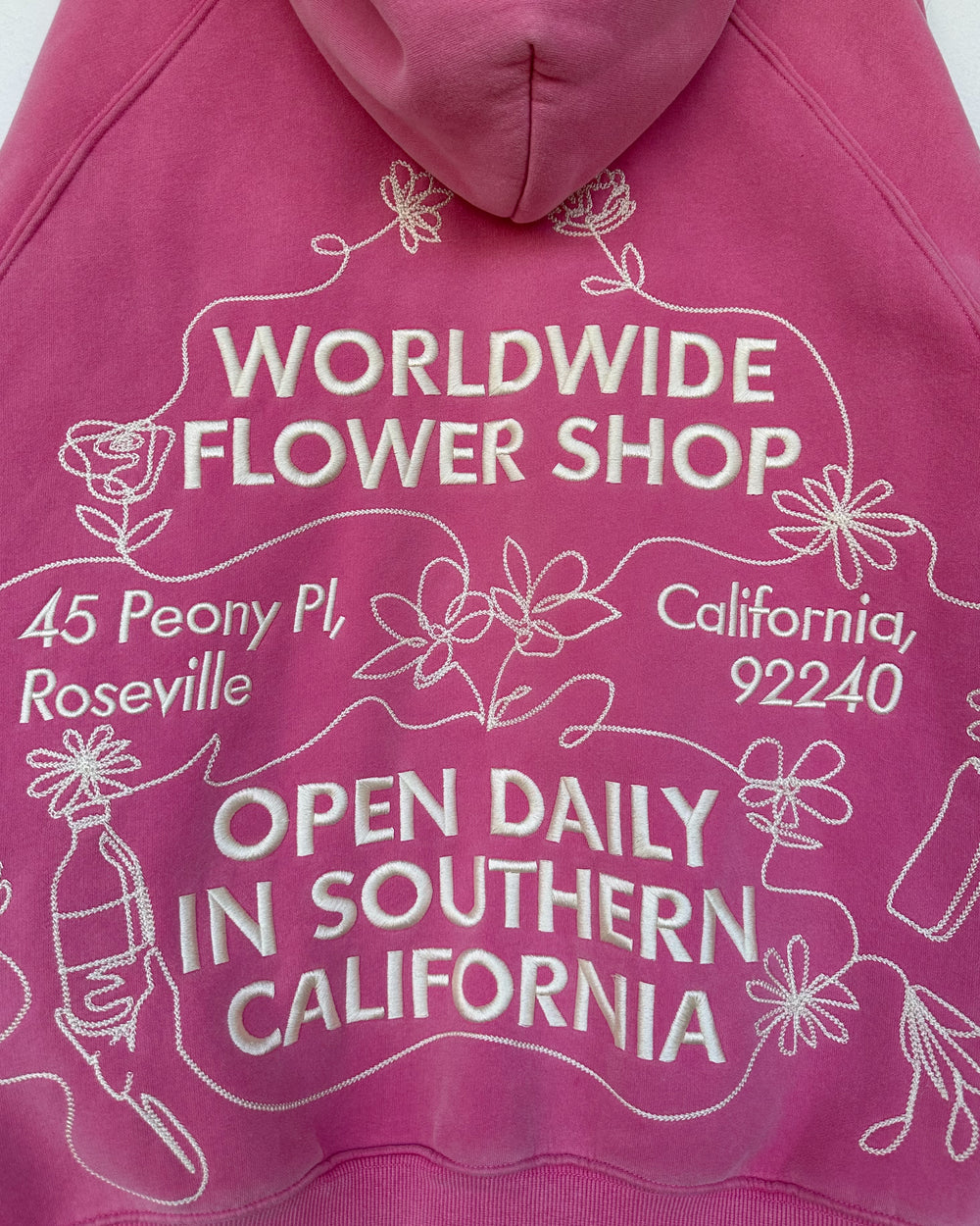 OVERSIZED HOODY FLOWERMARDI_BLACK CREAM main image 0