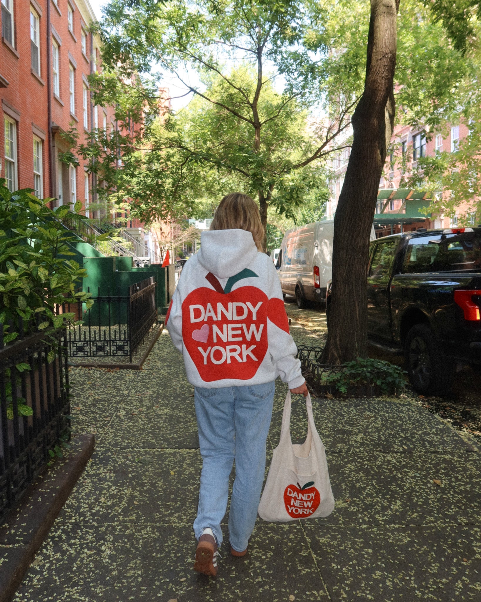"Big Apple" Oversized Lux Hoodie in Heather Gray