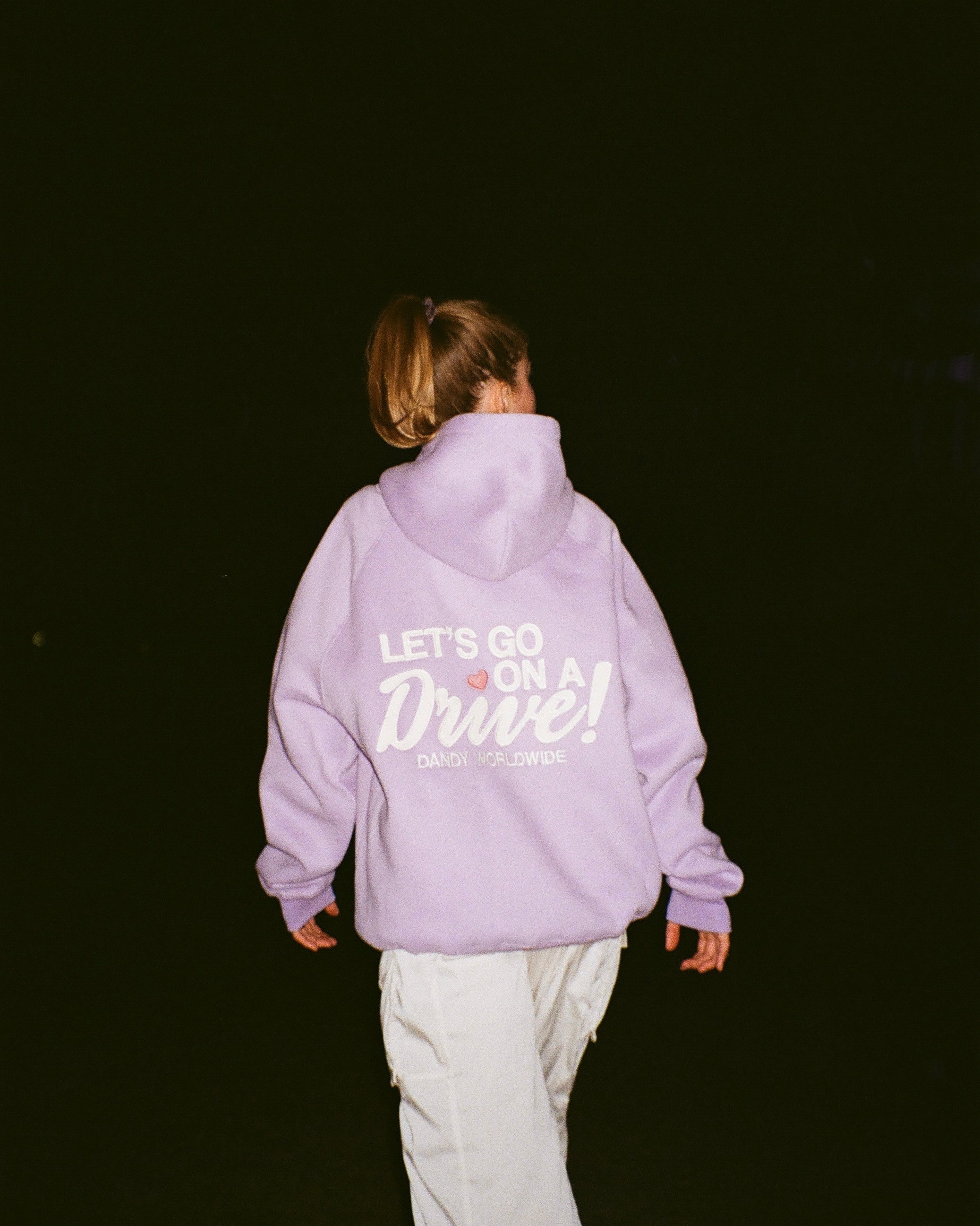 LIMITED "Let's Go on a Drive" Oversized Lux Hoodie in Lavender