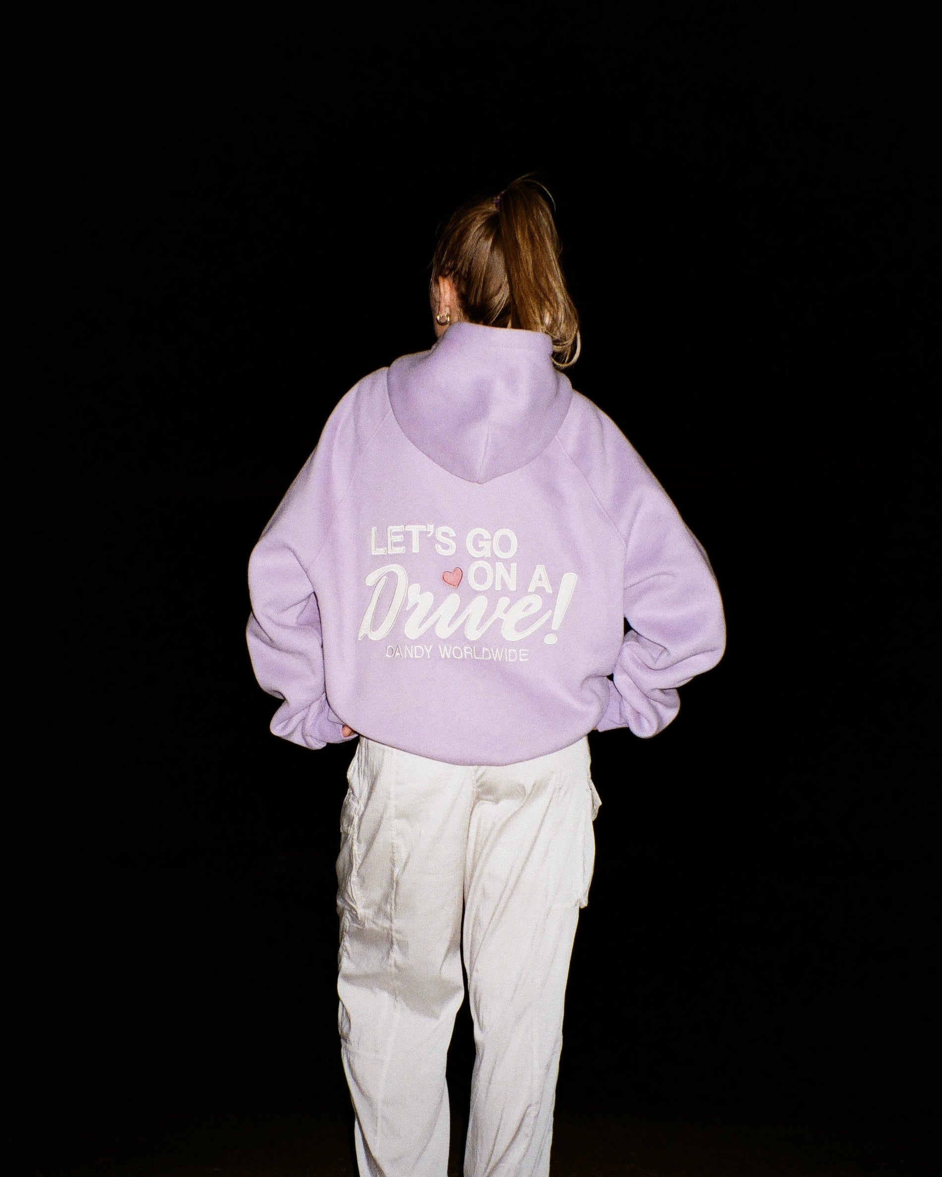 LIMITED "Let's Go on a Drive" Oversized Lux Hoodie in Lavender