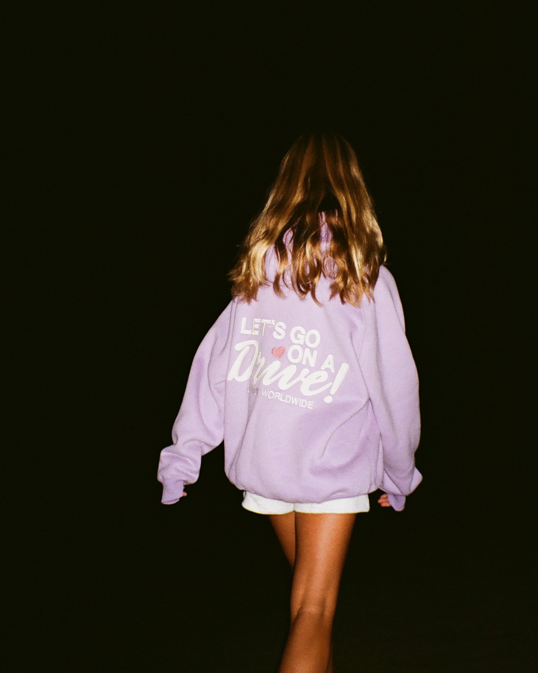 LIMITED "Let's Go on a Drive" Oversized Lux Hoodie in Lavender