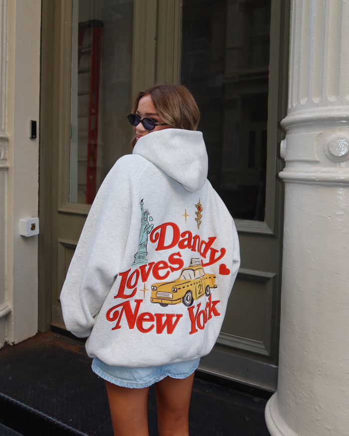 Big Apple New York Classic Hoodie - Heather Grey // Sunny Somewhere main image 1