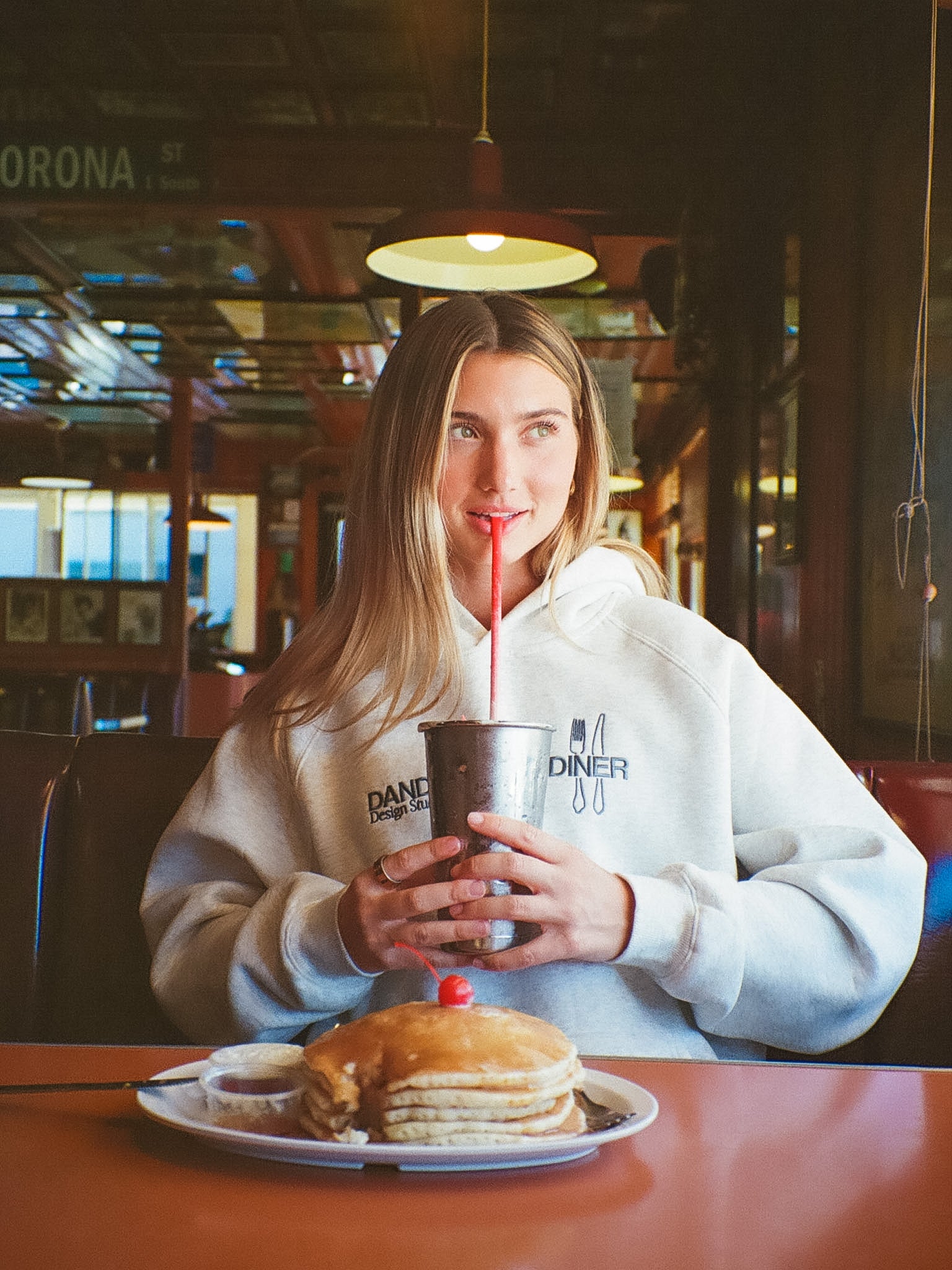 "Diner" Limited Hoodie in Heather Gray