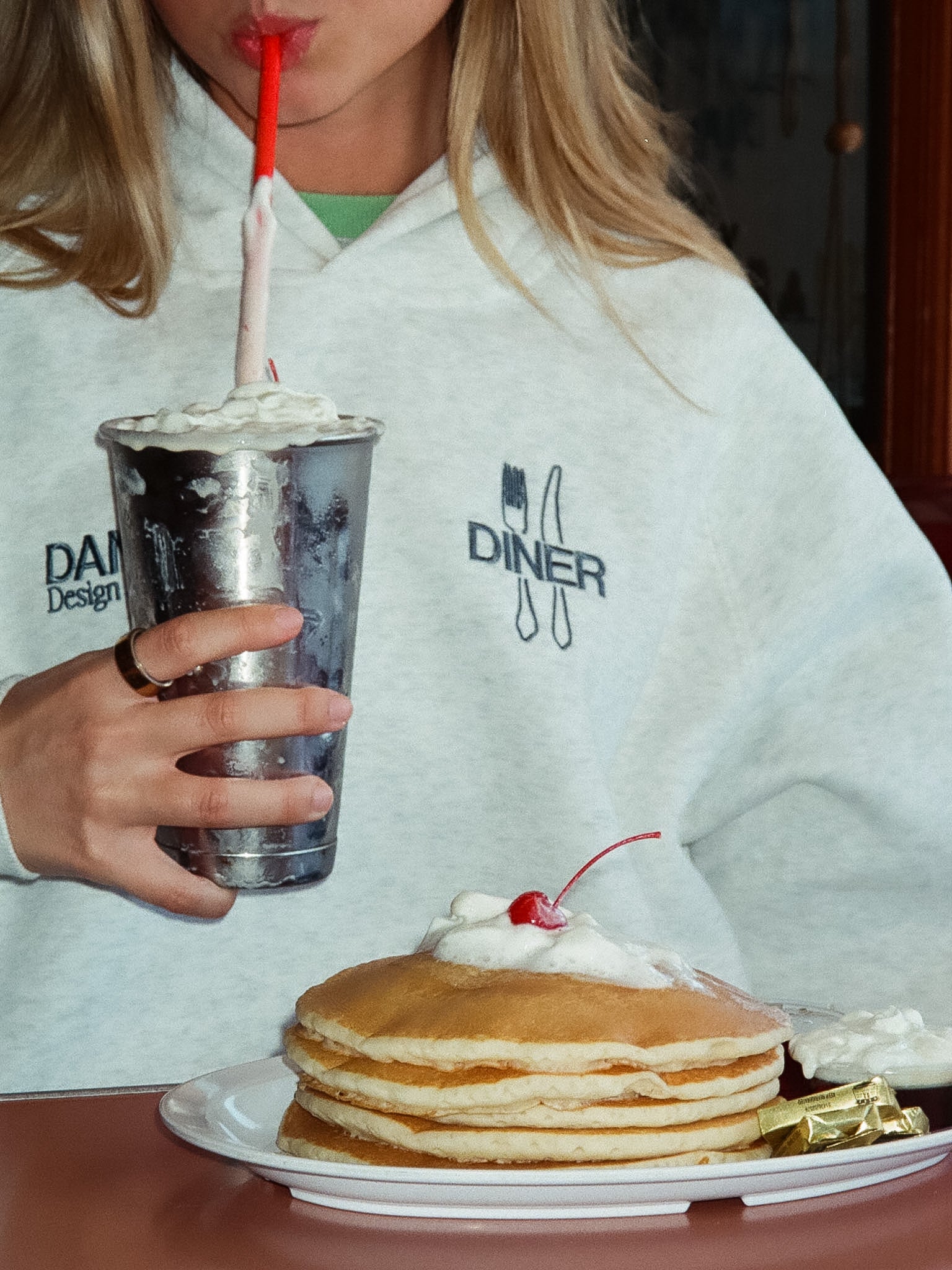 "Diner" Limited Hoodie in Heather Gray