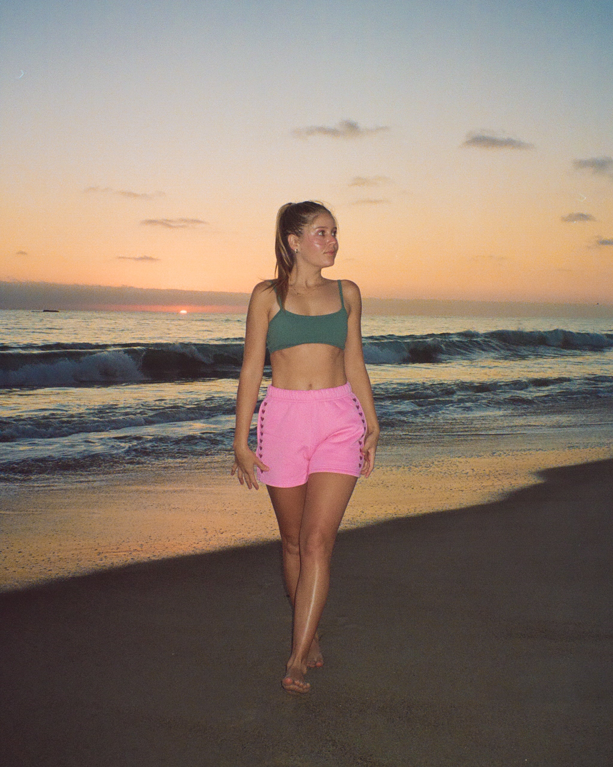 "Lover" Sweat Shorts in Pink