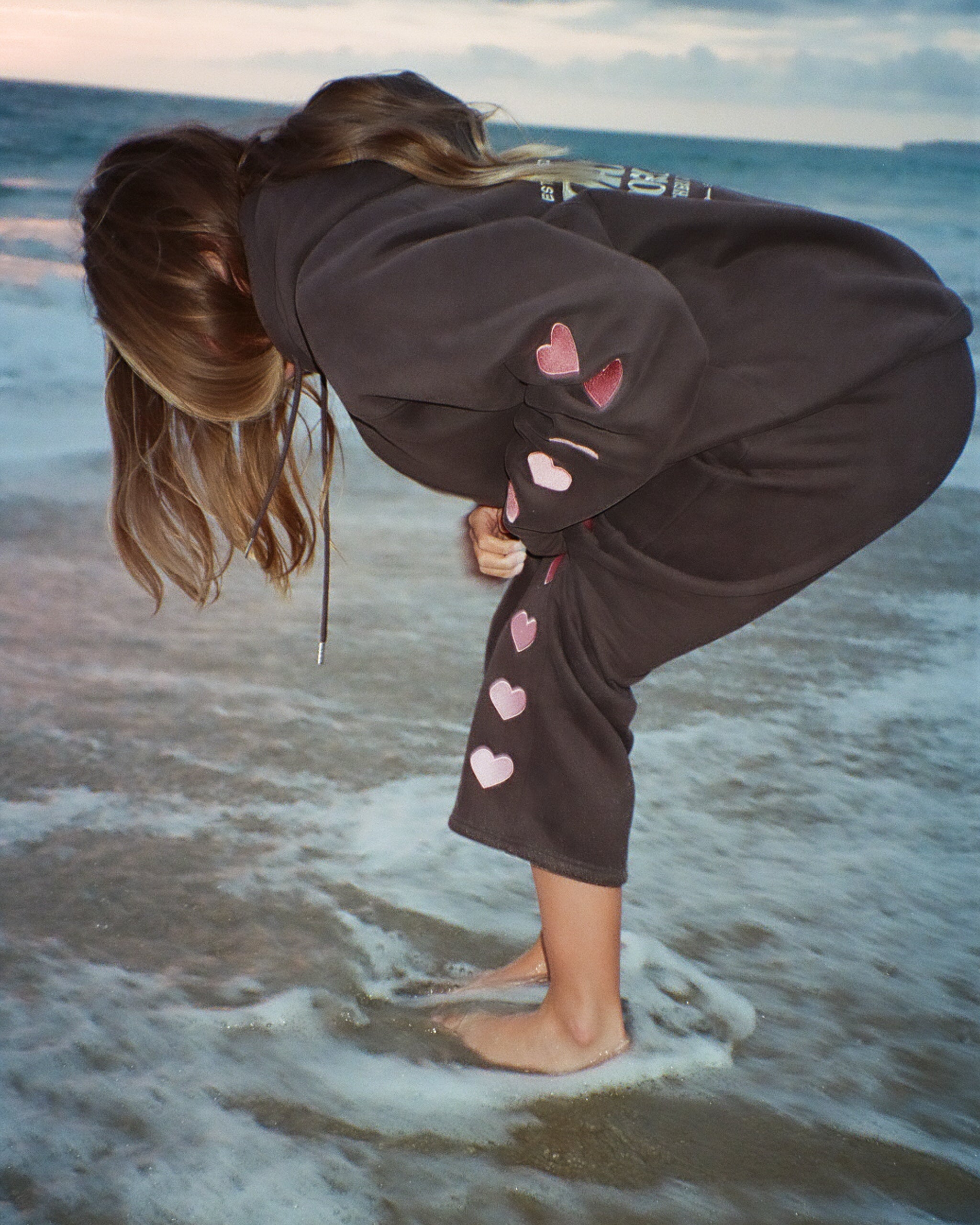 "Heart on My Sleeve" Sweatpants in Charcoal Gray