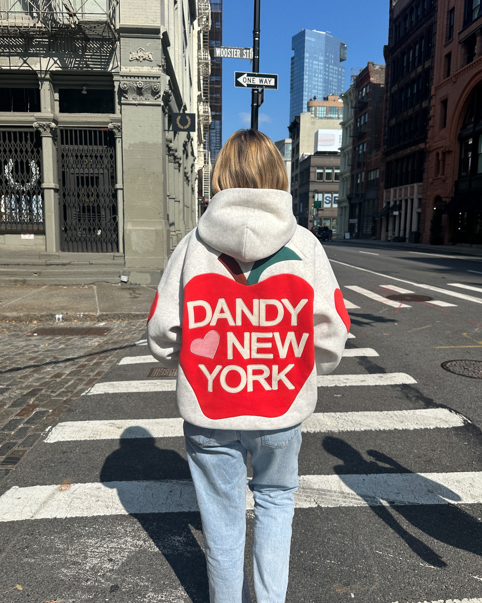 "Big Apple" Oversized Lux Hoodie in Heather Gray