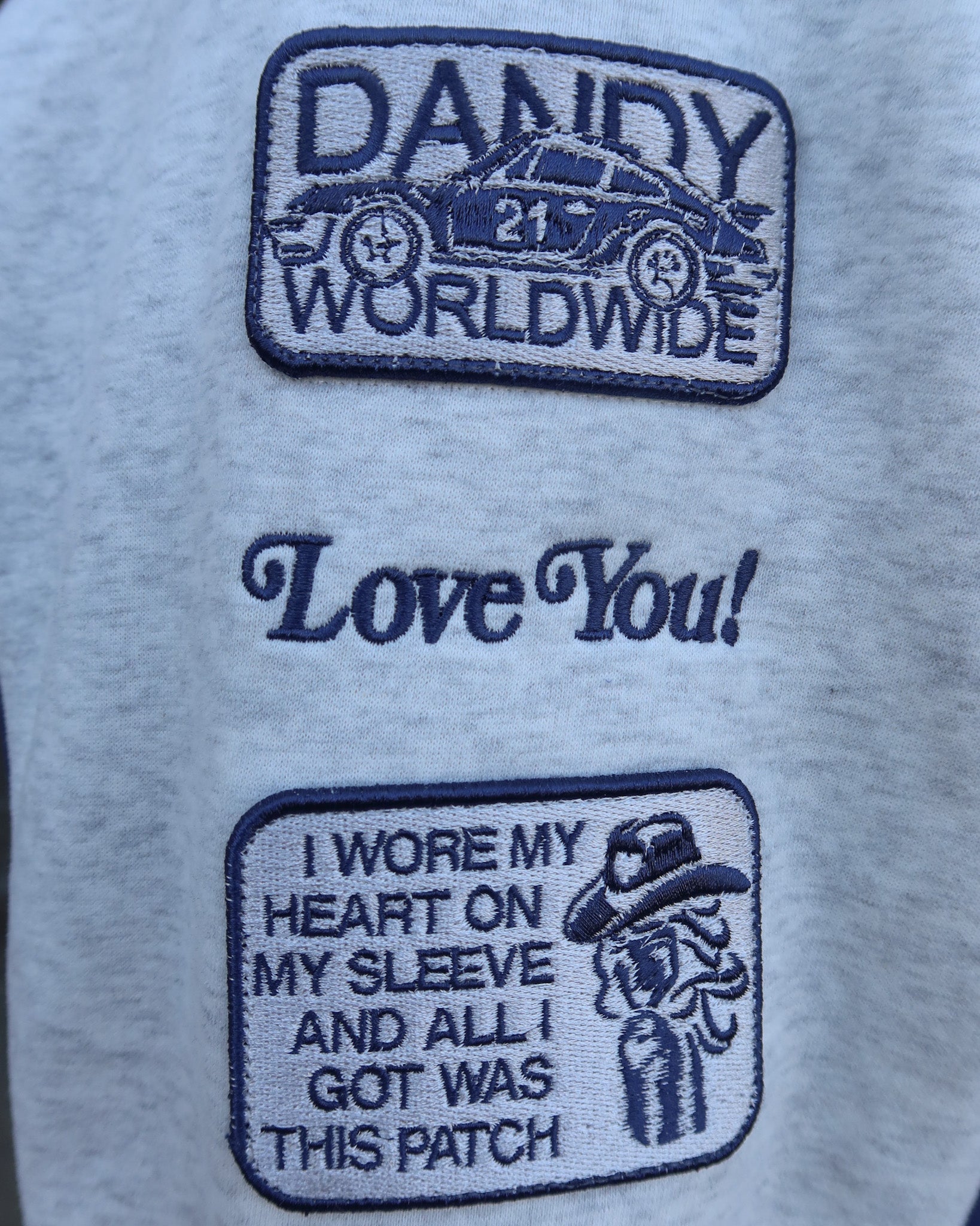 "Racing Heart" Oversized Lux Hoodie in Blue