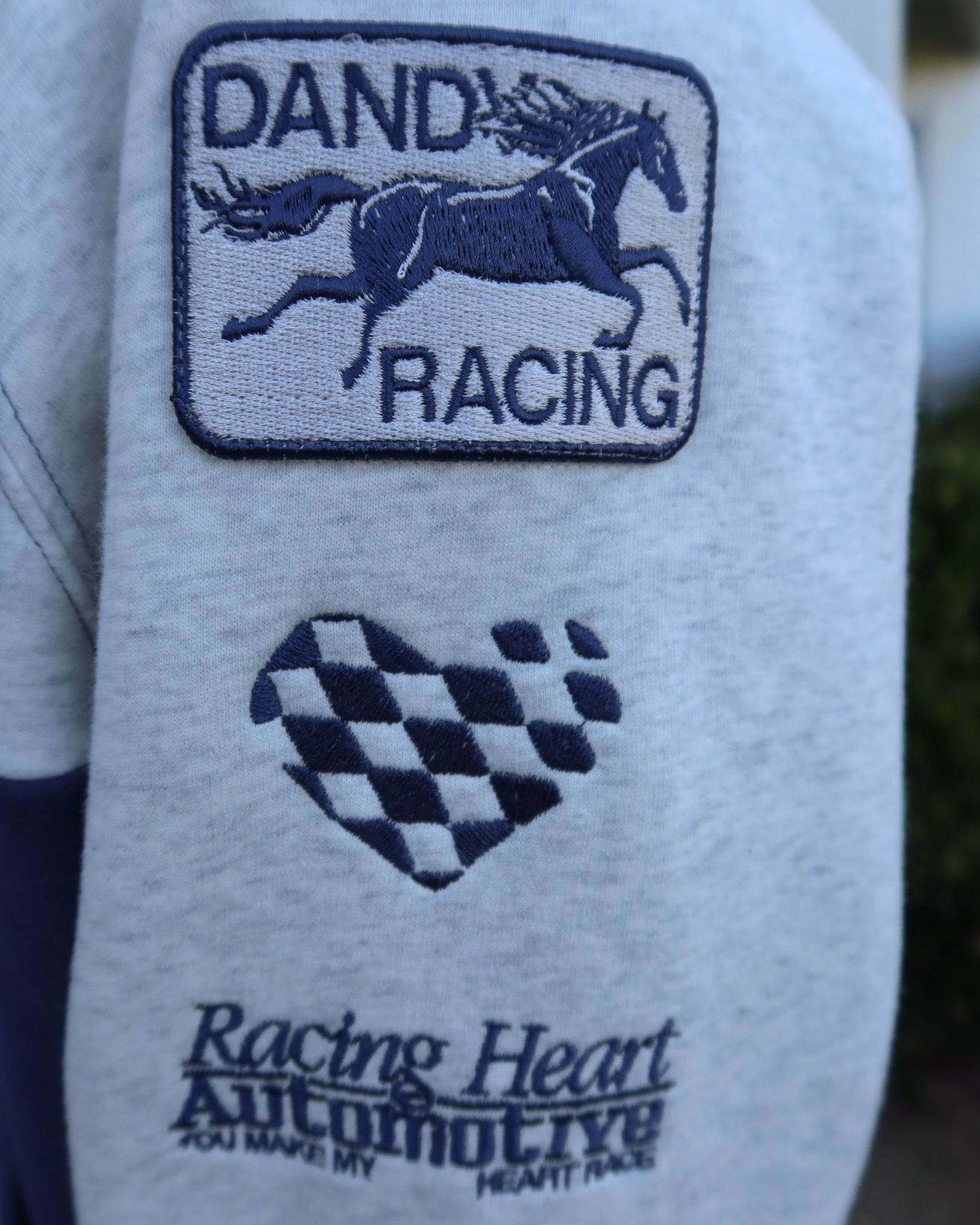 "Racing Heart" Oversized Lux Hoodie in Blue