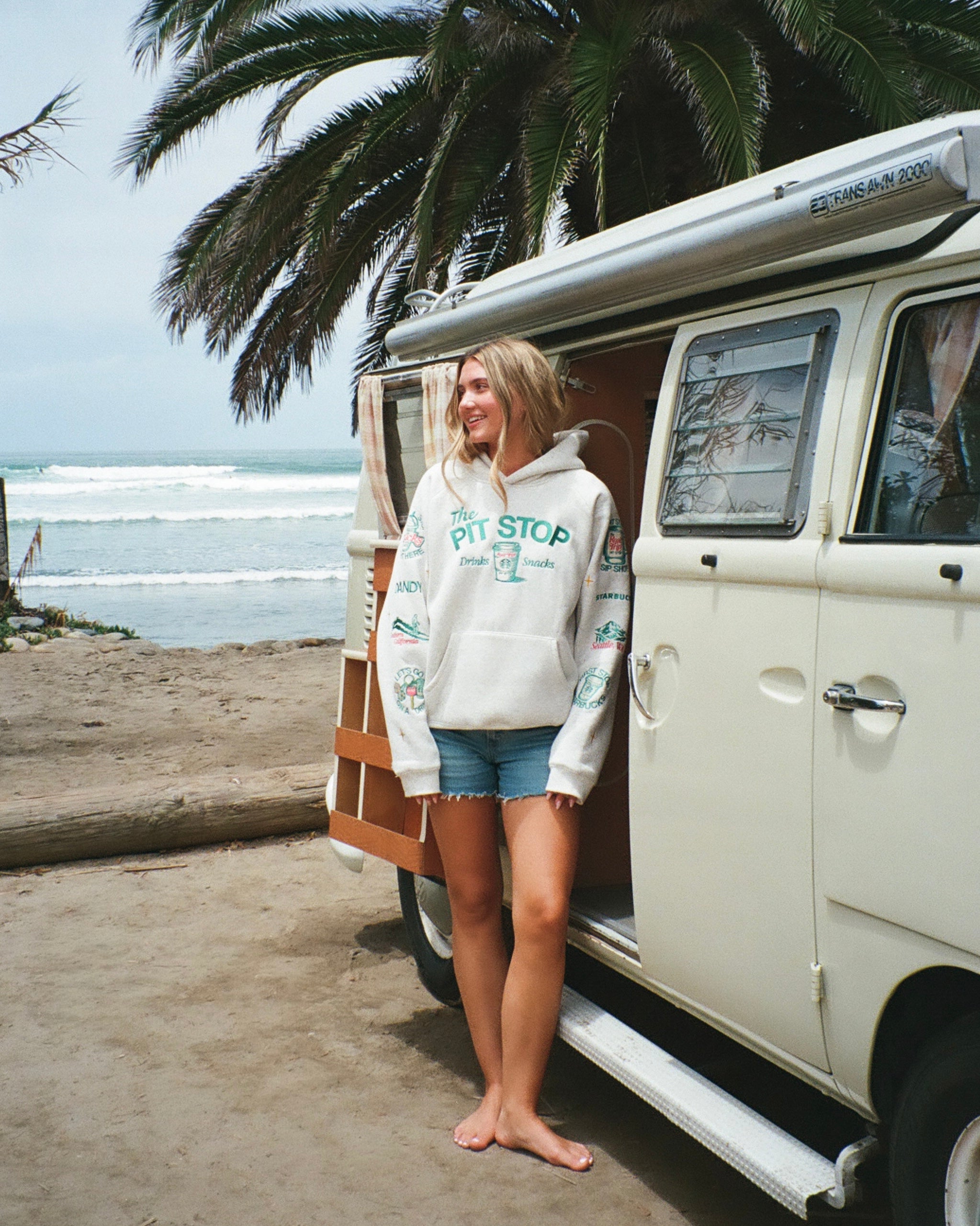 DANDY + STARBUCKS "Pit Stop" Hoodie in Heather Grey