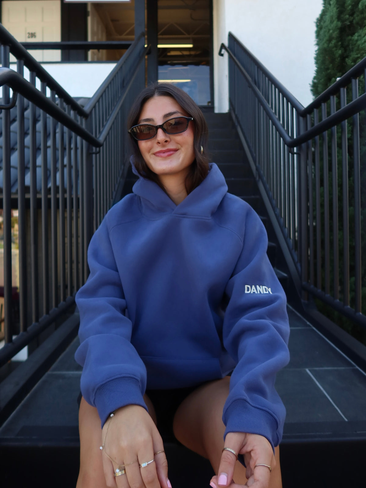 "Basics" Oversized Lux Hoodie in Blue