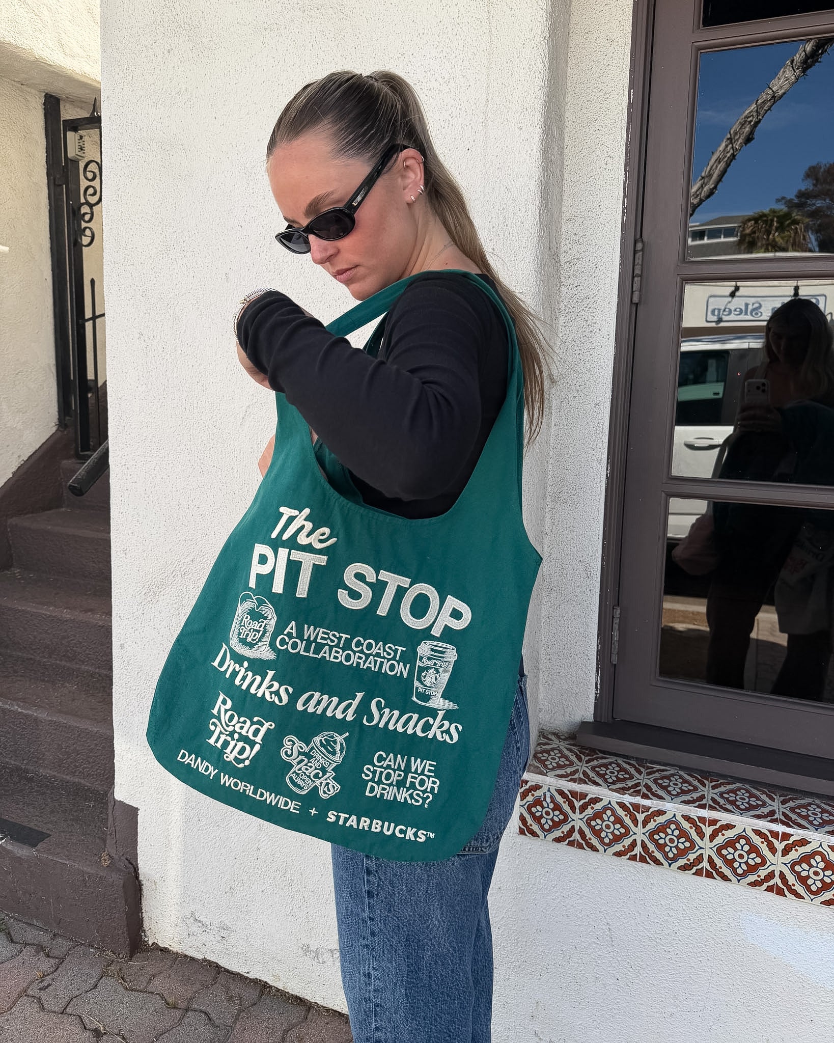 “Pit Stop” Tote Bag in Green