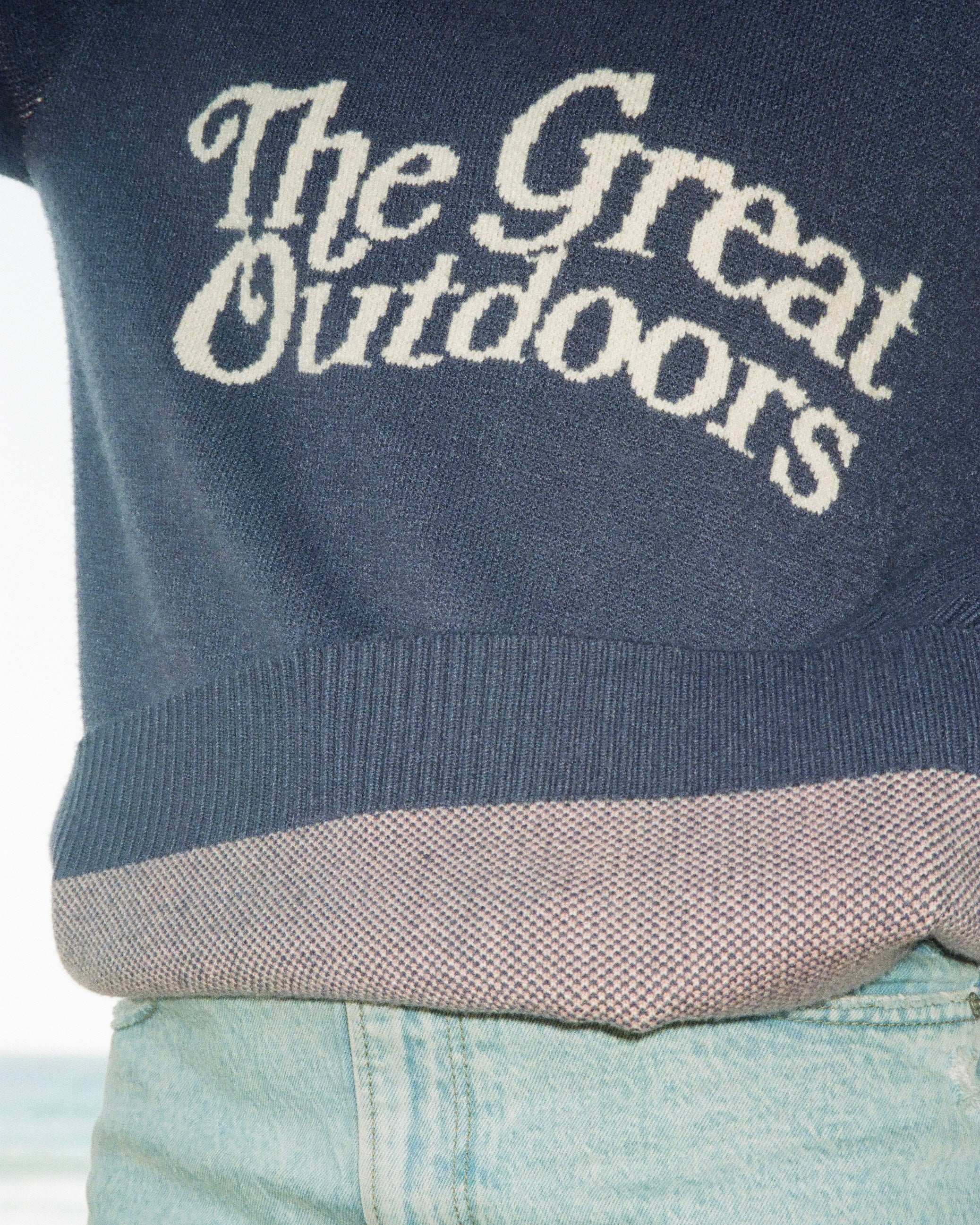 "The Great Outdoors" Knit Sweater in Blue