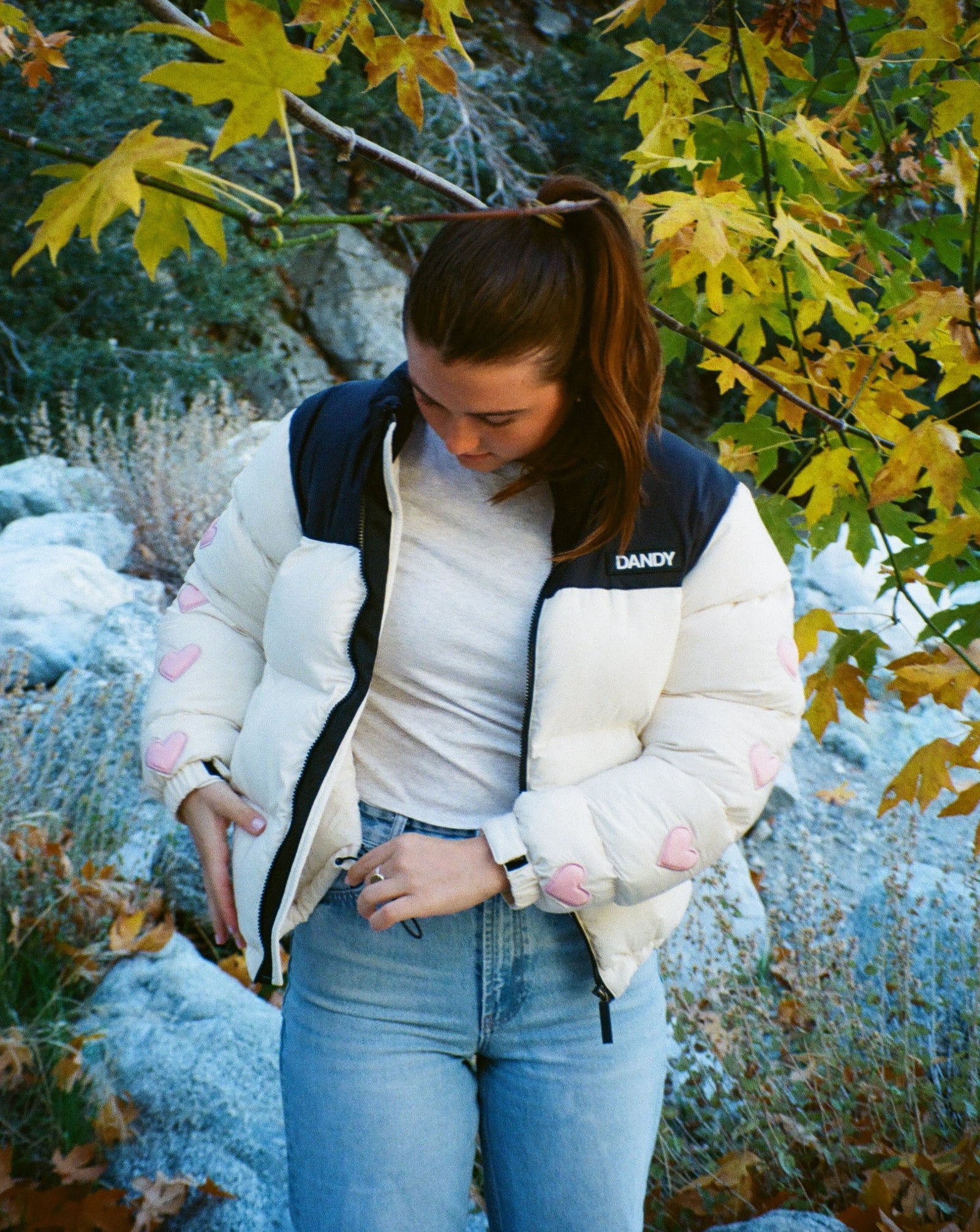 Joyful Hearts POL Hooded Patchwork Jacket (Cream)