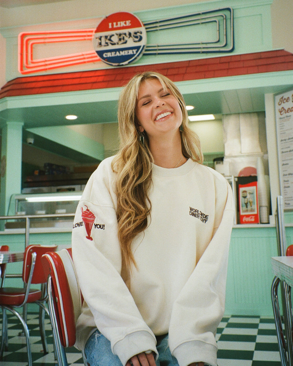 Cream Crew Neck - Engage Your Core