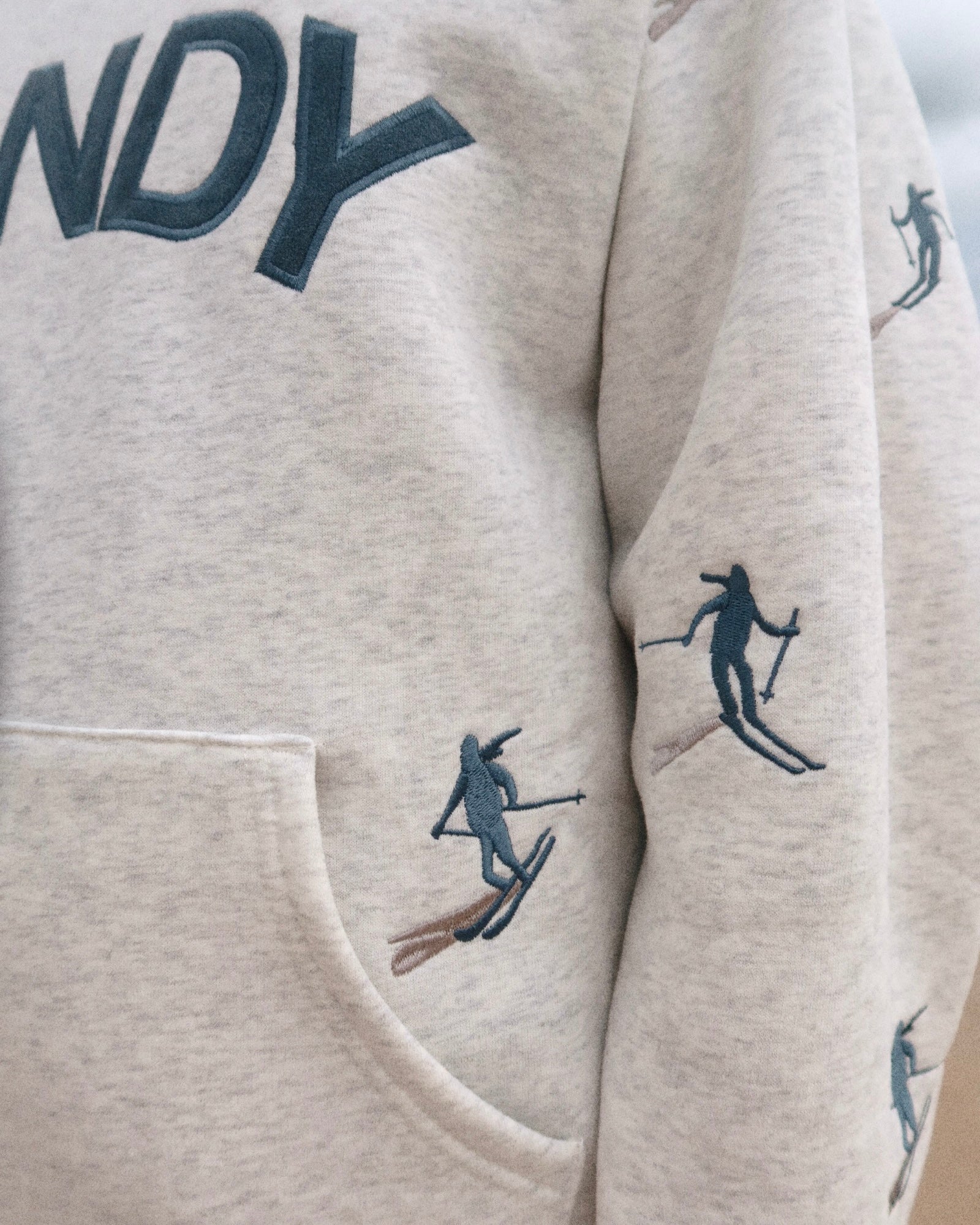"Snow Day" Oversized Lux Hoodie in Heather Gray
