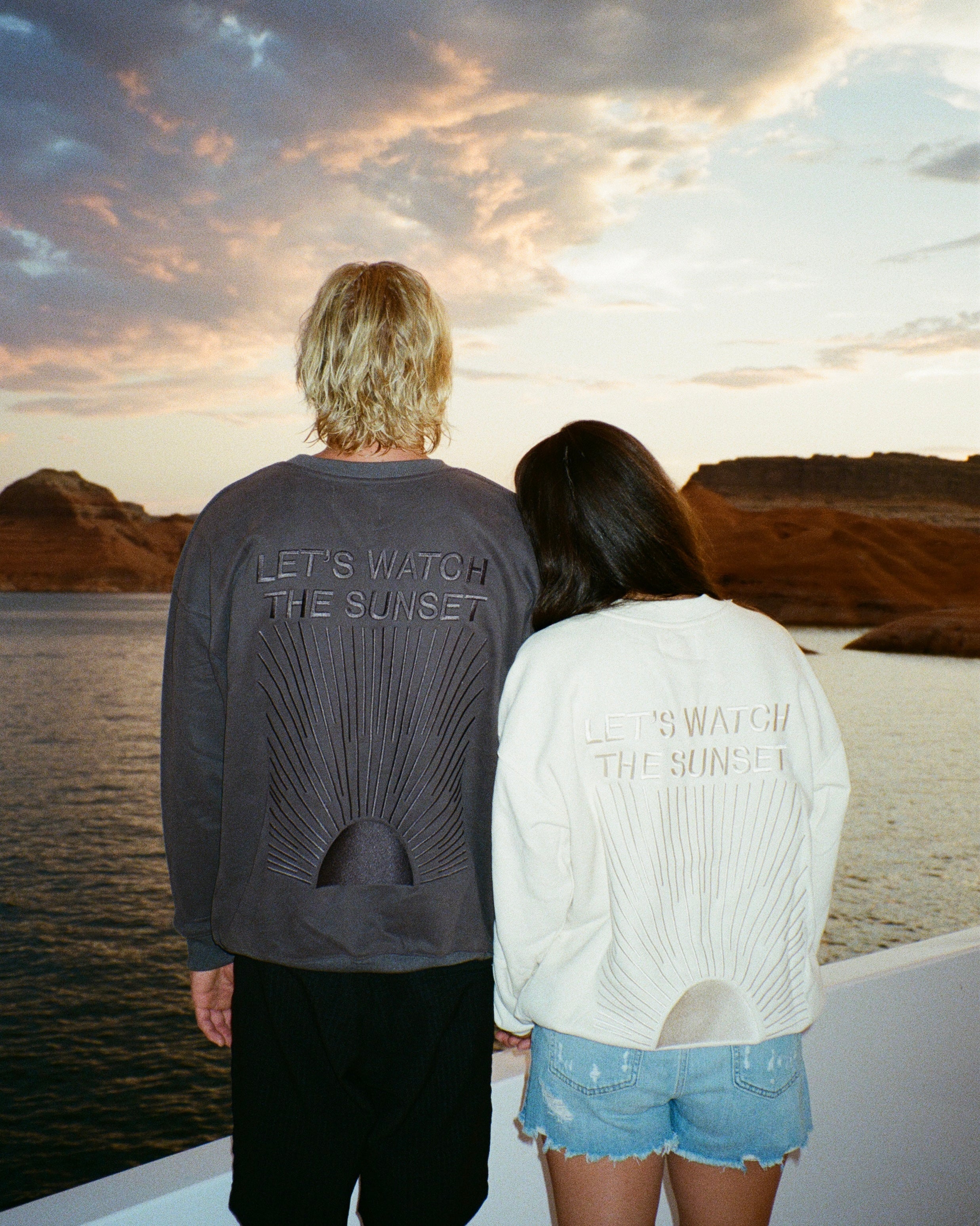 "Yin+Yang" Let's Watch the Sunset Crew Neck