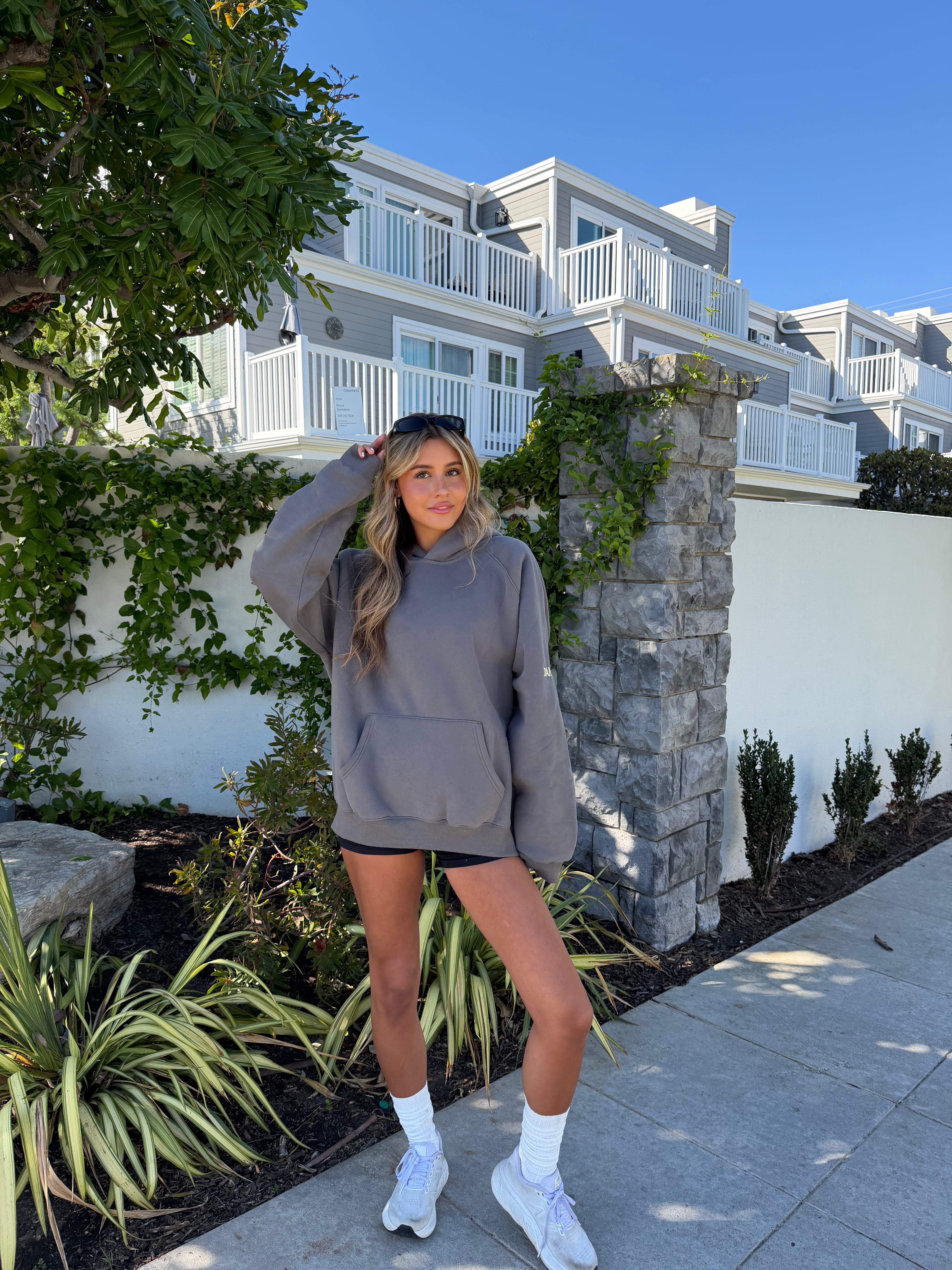 "Basics" Oversized Lux Hoodie in Charcoal Grey
