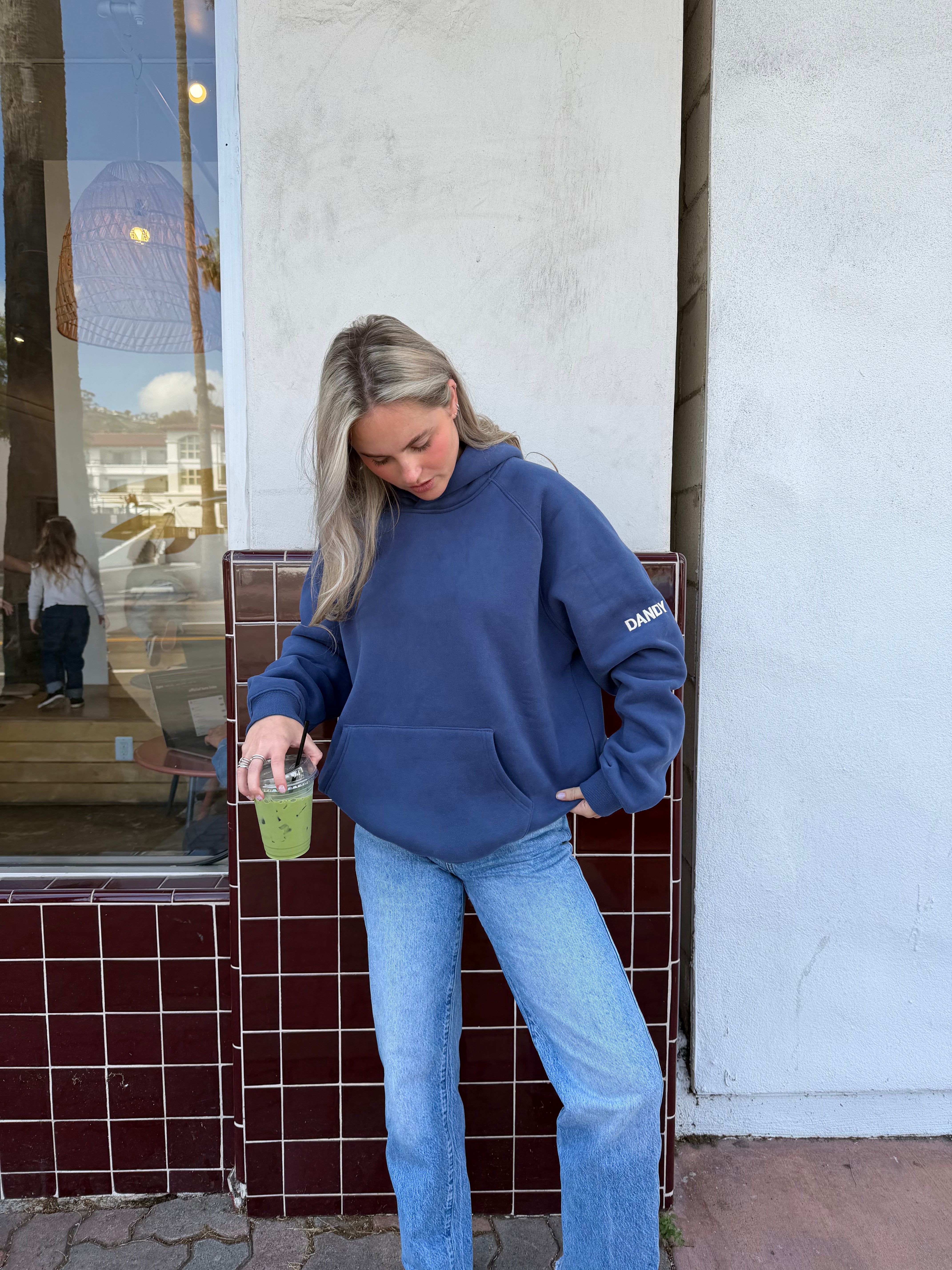 "Basics" Oversized Lux Hoodie in Navy Blue