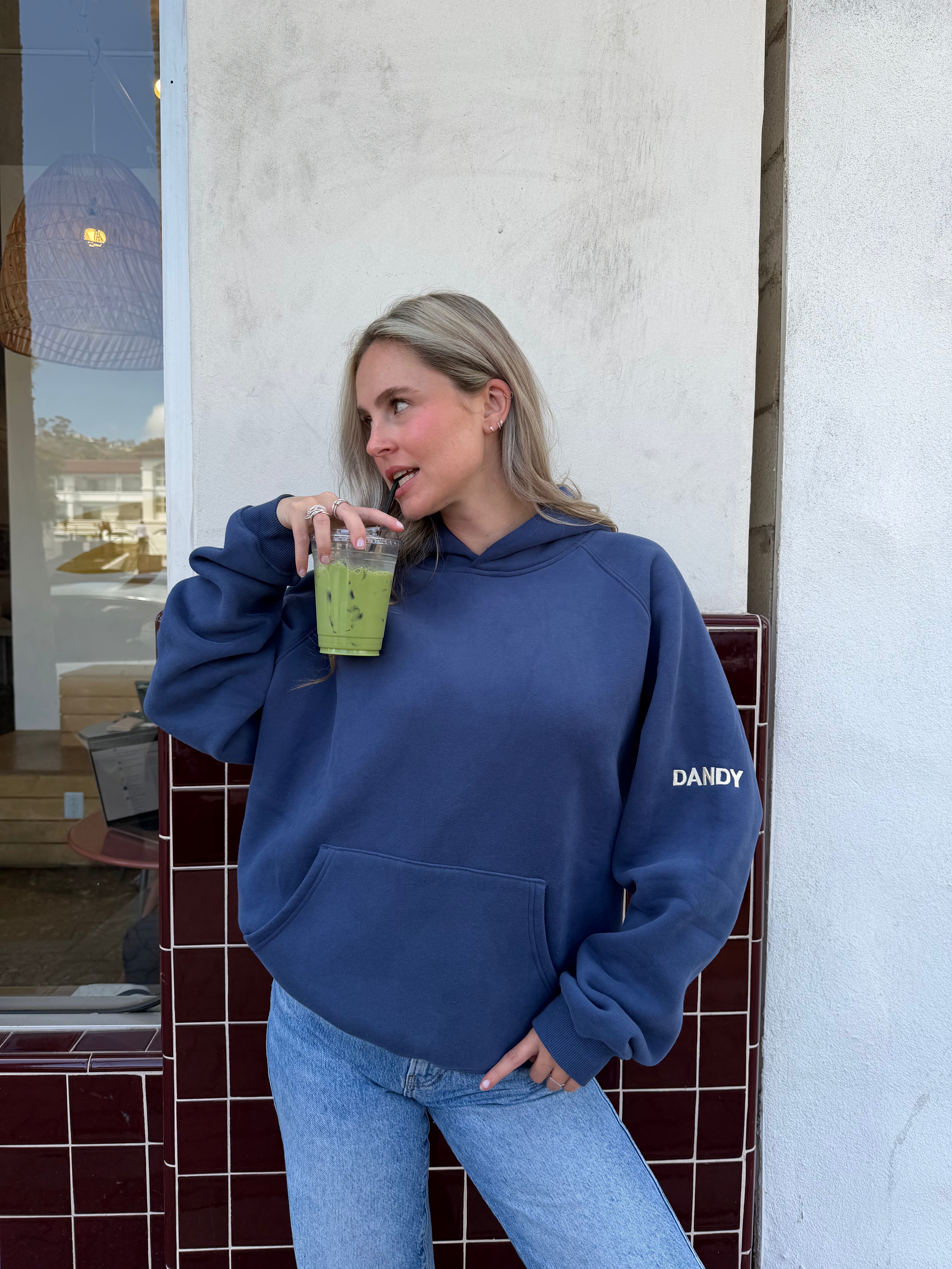 "Basics" Oversized Lux Hoodie in Navy Blue