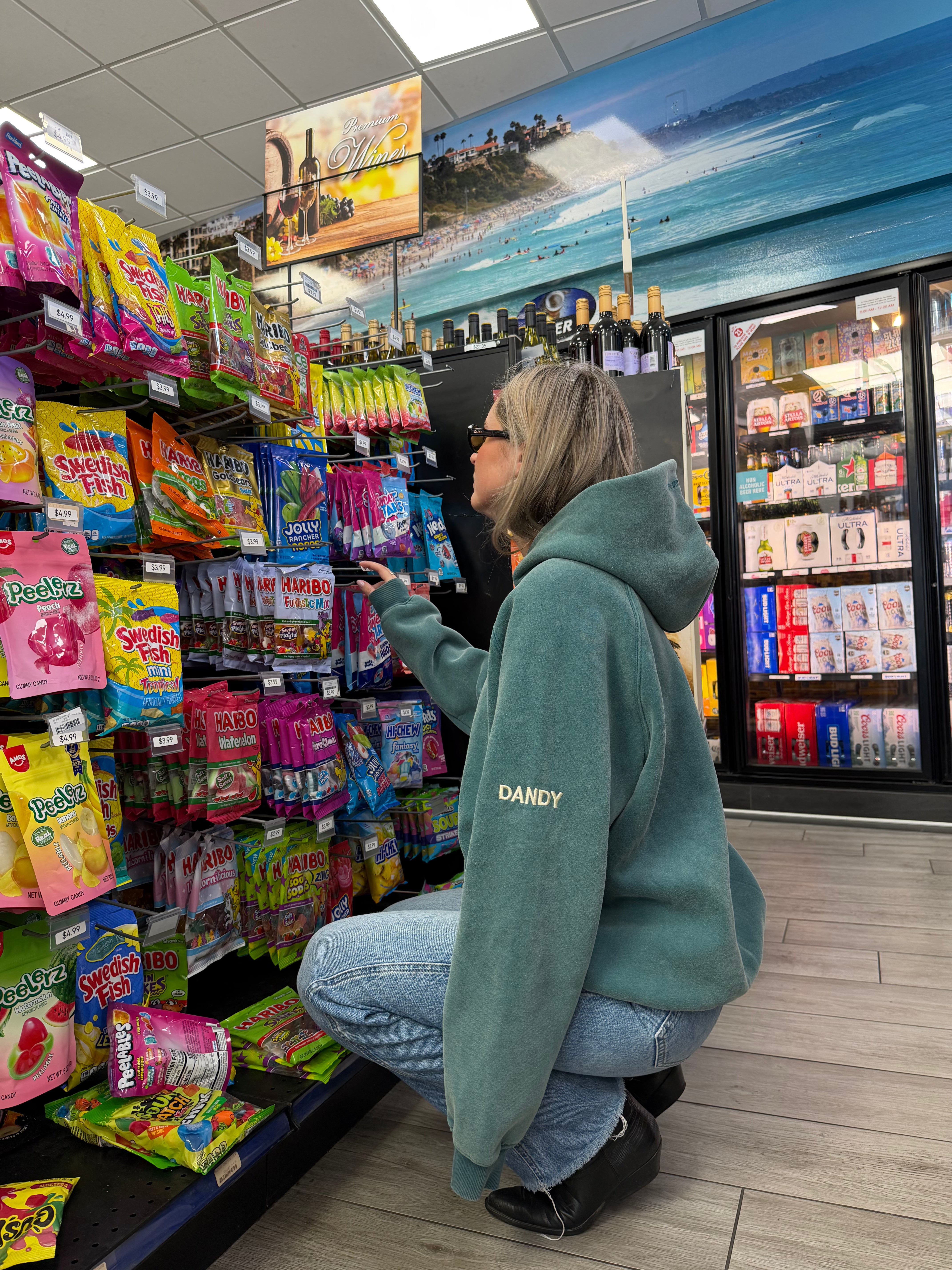 "Basics" Oversized Lux Hoodie in Pine Green