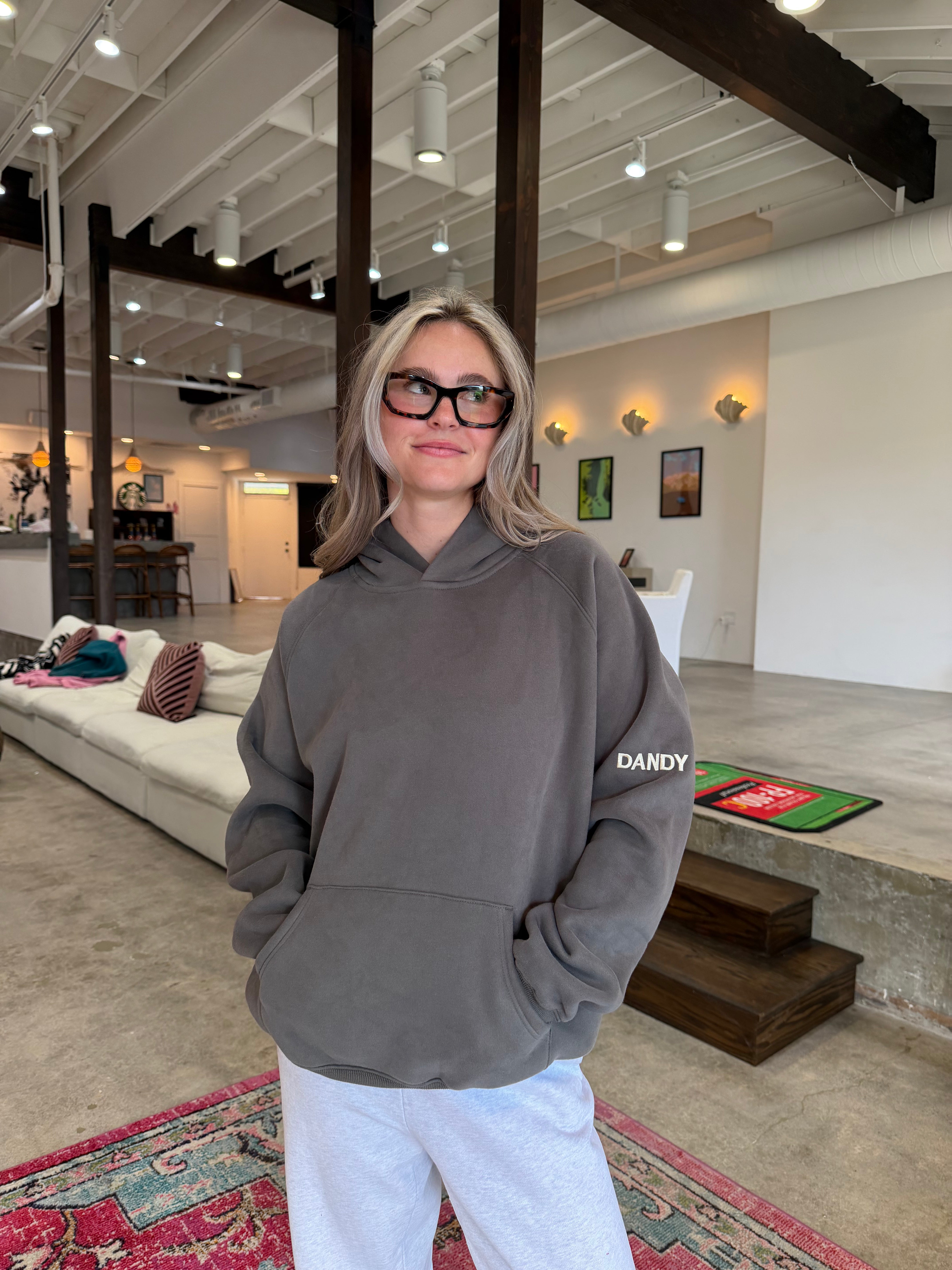 "Basics" Oversized Lux Hoodie in Charcoal Grey