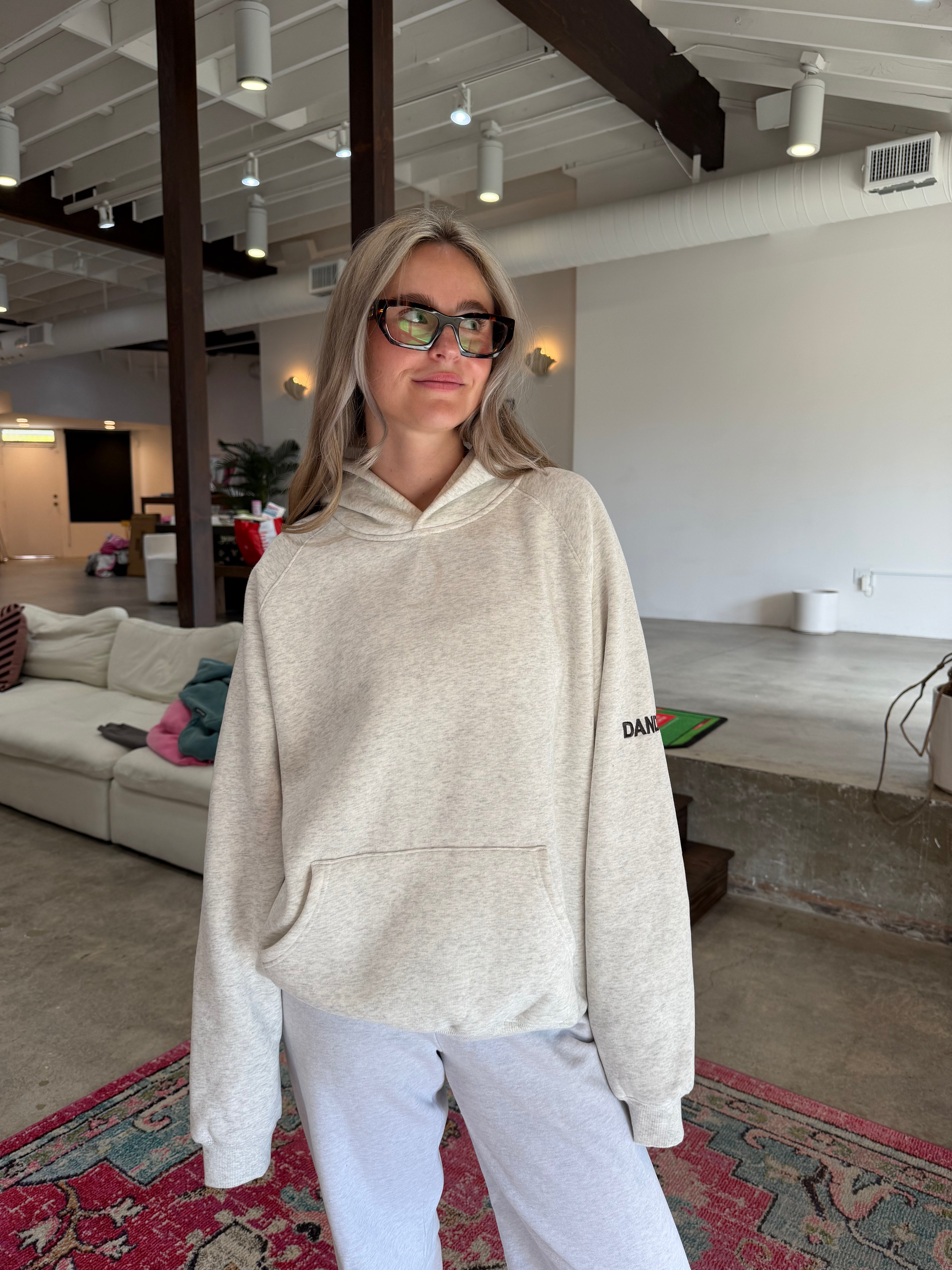 "Basics" Oversized Lux Hoodie in Heather Grey