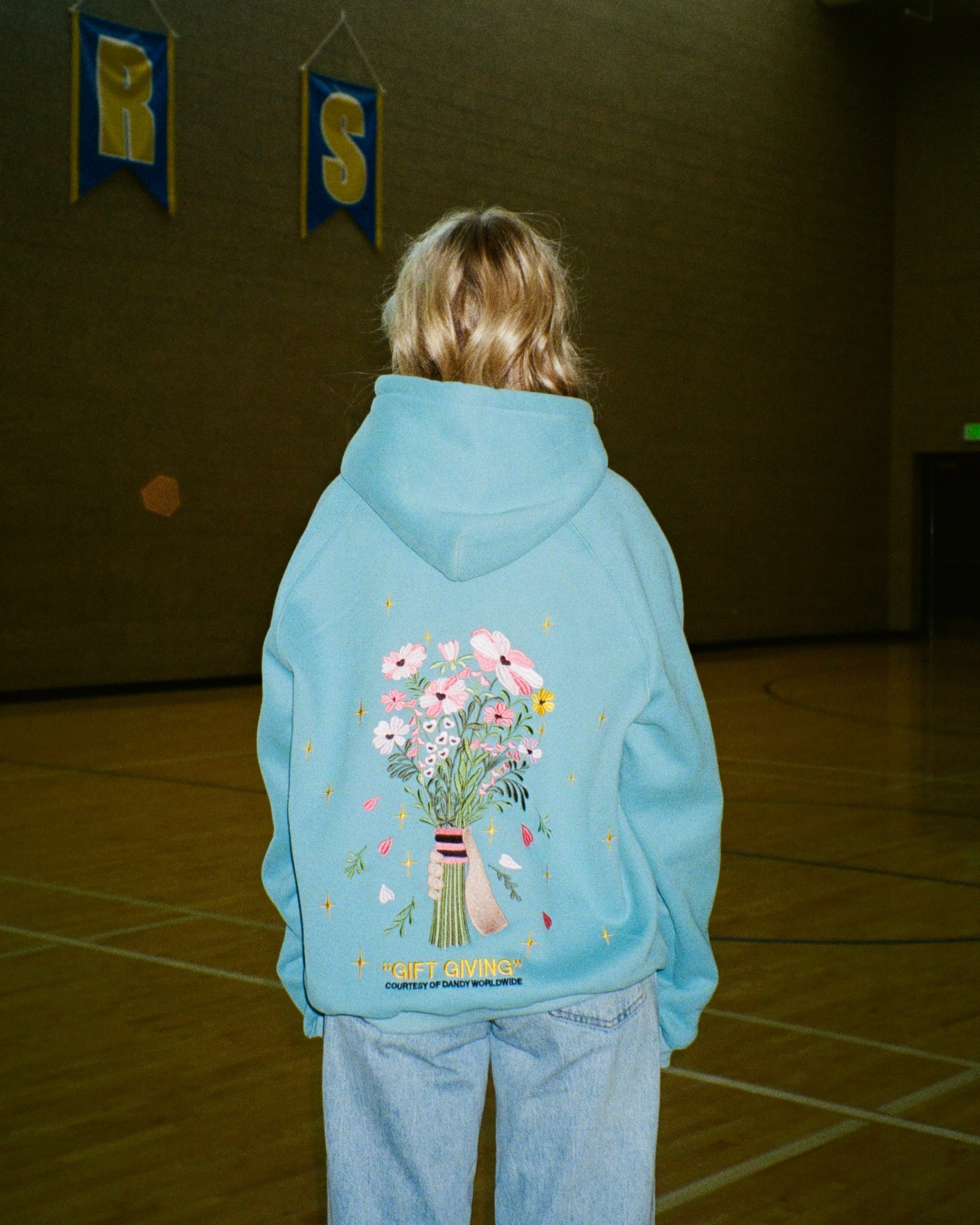 "Gift Giving" Oversized Lux Hoodie in Blue