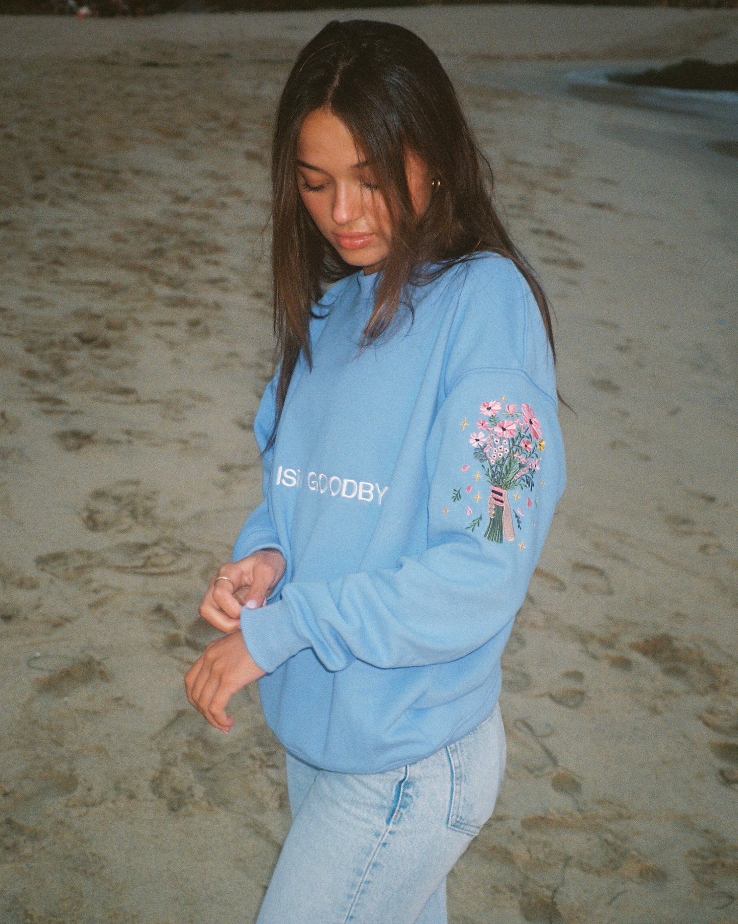 "This Isn't Goodbye" Crew Neck in Blue