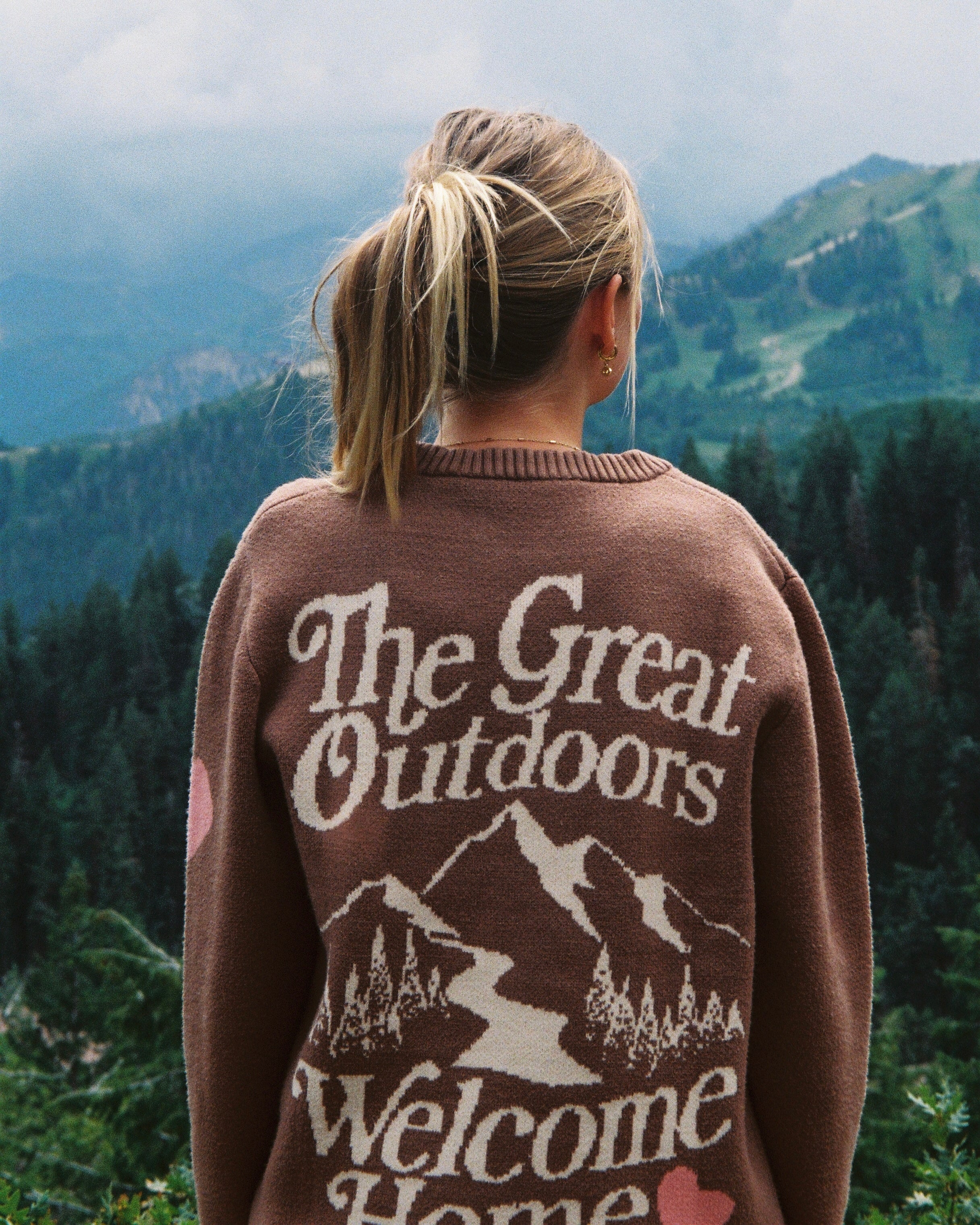 "The Great Outdoors" Knit Sweater in Brown
