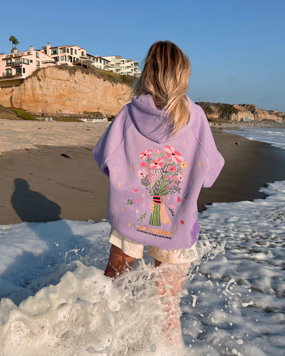 "Gift Giving" Oversized Lux Hoodie in Lavender Dandy Worldwide