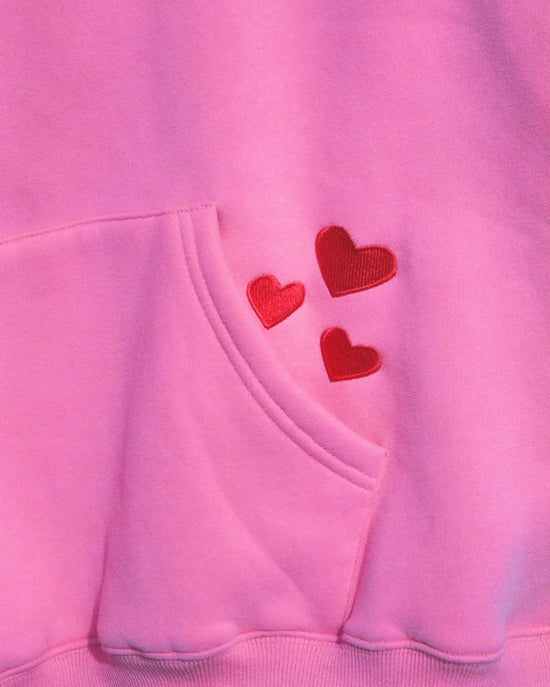 "Quality Time" Oversized Lux Hoodie in Pink – Dandy Worldwide