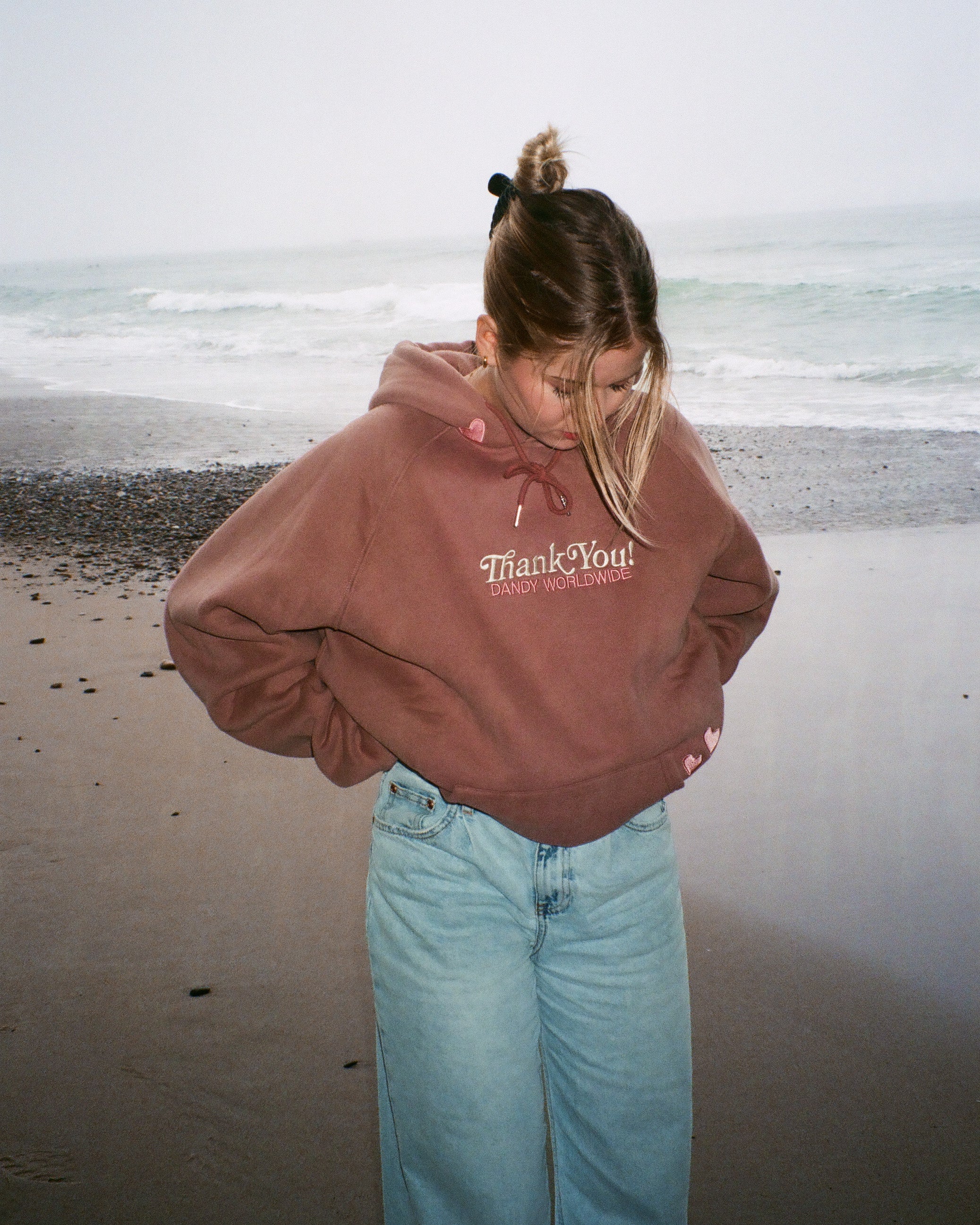 "Quality Time" Oversized Lux Hoodie in Light Brown
